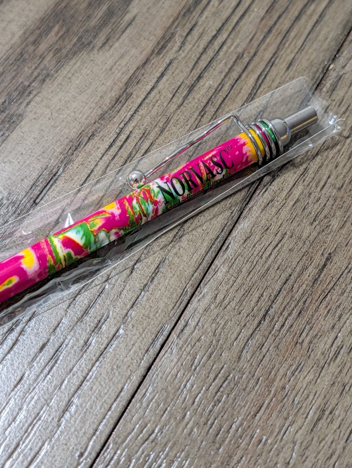 Beautiful, Colorful Norvasc Metal PEN Drug Rep Pharmaceutical Promo Advertising
