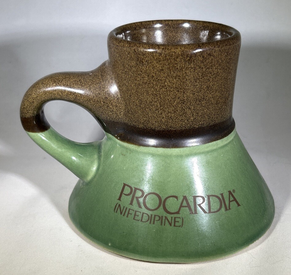 Pharmaceutical Mug PROCARDIA NiFedipine Ceramic Commuter Mug 90s Coffee Cup
