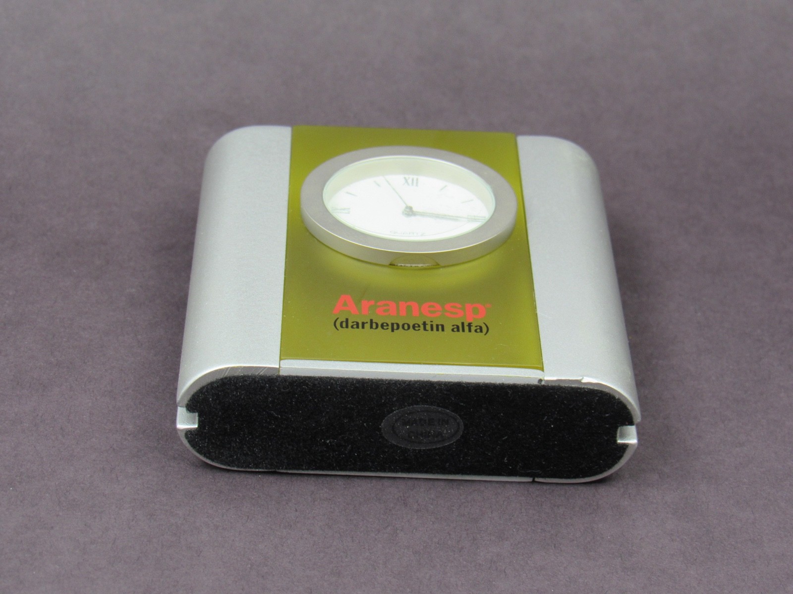 Rare Aranesp Desk Clock Drug Rep Pharmaceutical Promo In Original Box w/ Inserts