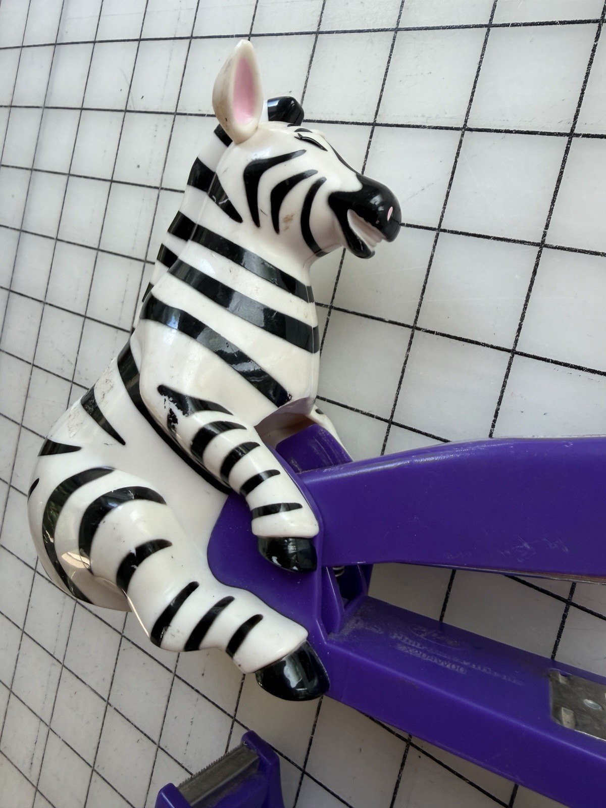 Zebras Stapler & Tape Dispenser Advertising, Pharmaceutical Collectible Zithro