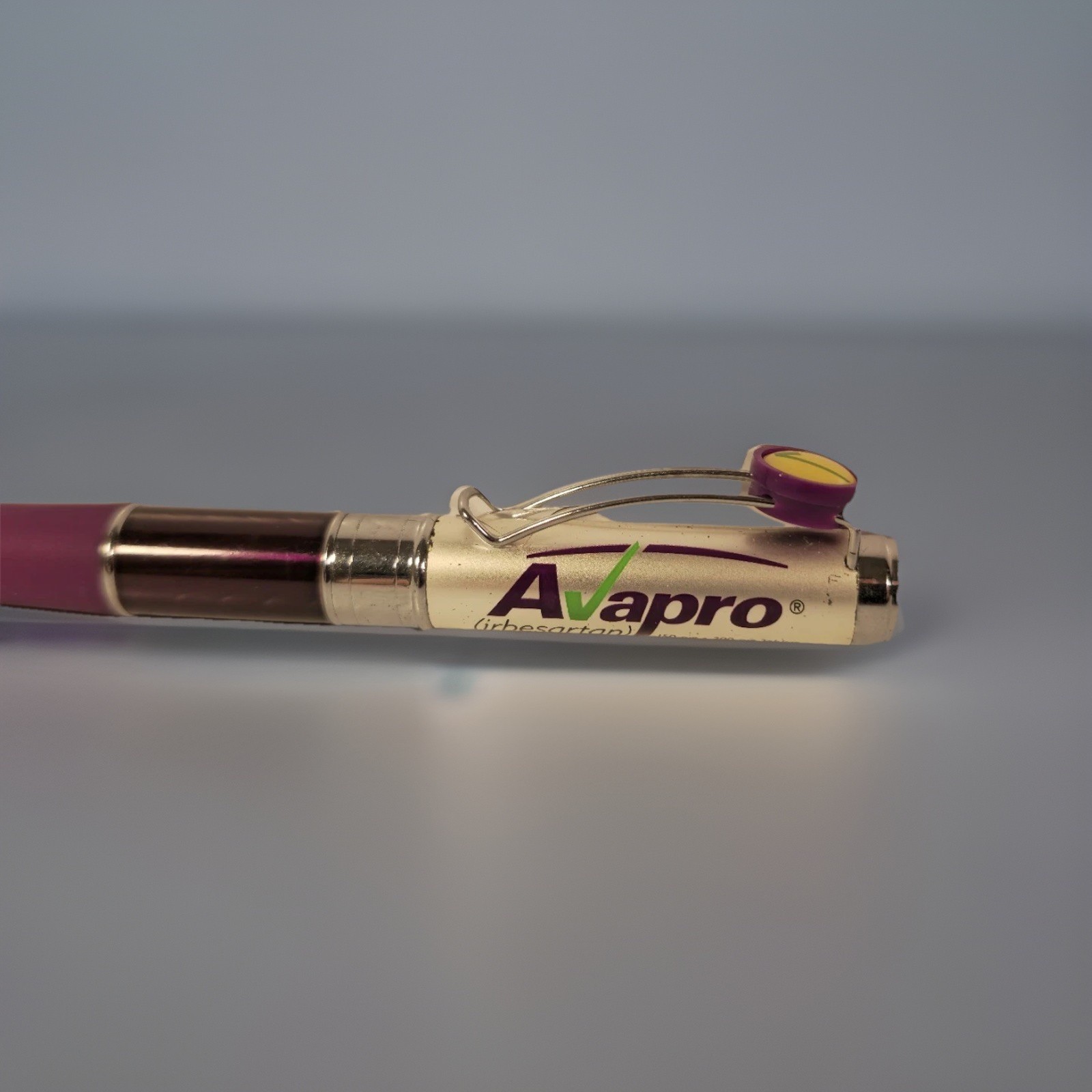 Metal Avapro Drug Representative Twist To Write Heavy Purple Pen