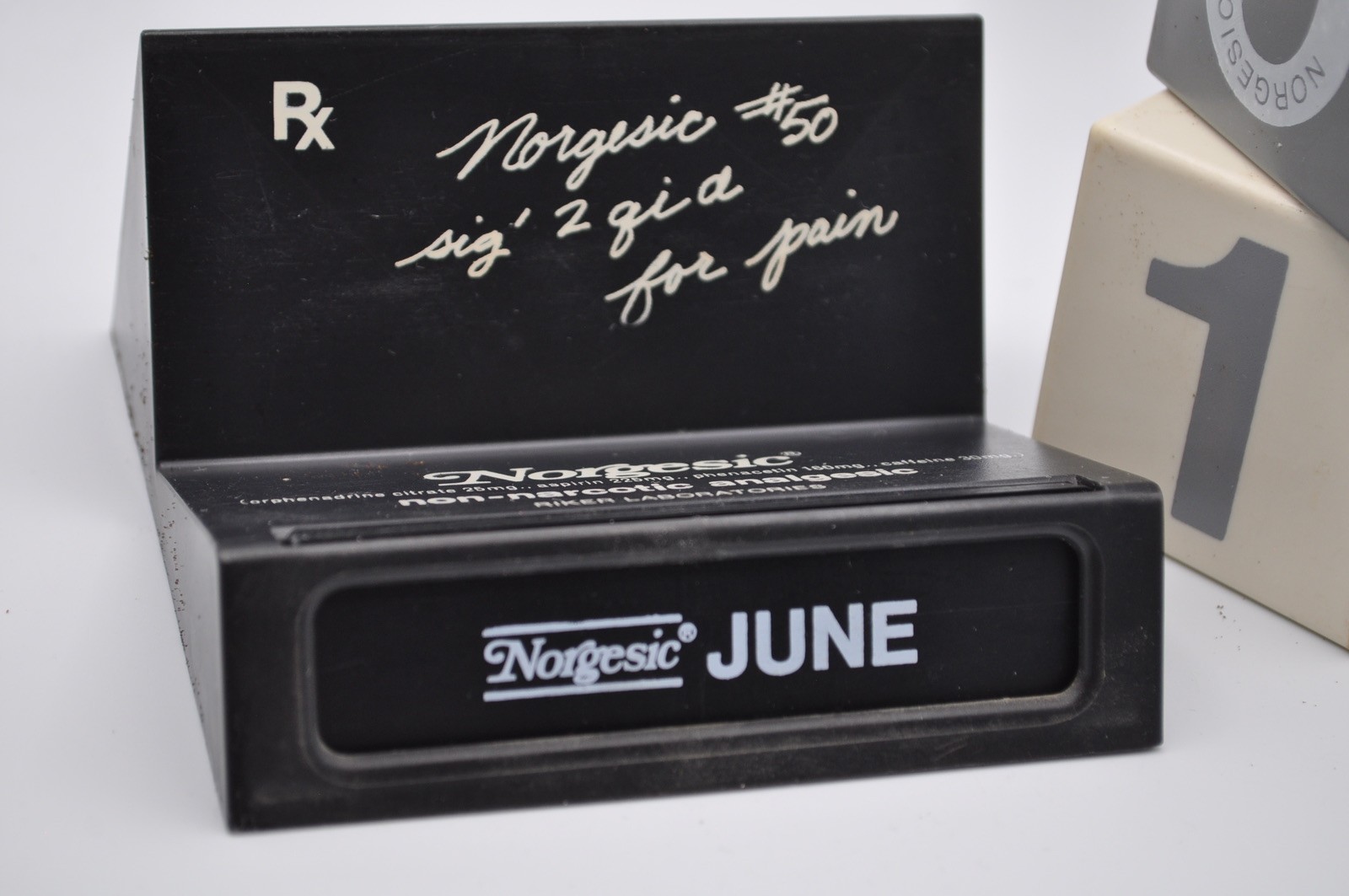 Vintage Norgesic Pharmacutical Perpetual Calendar by Ole Jorgensen Denmark