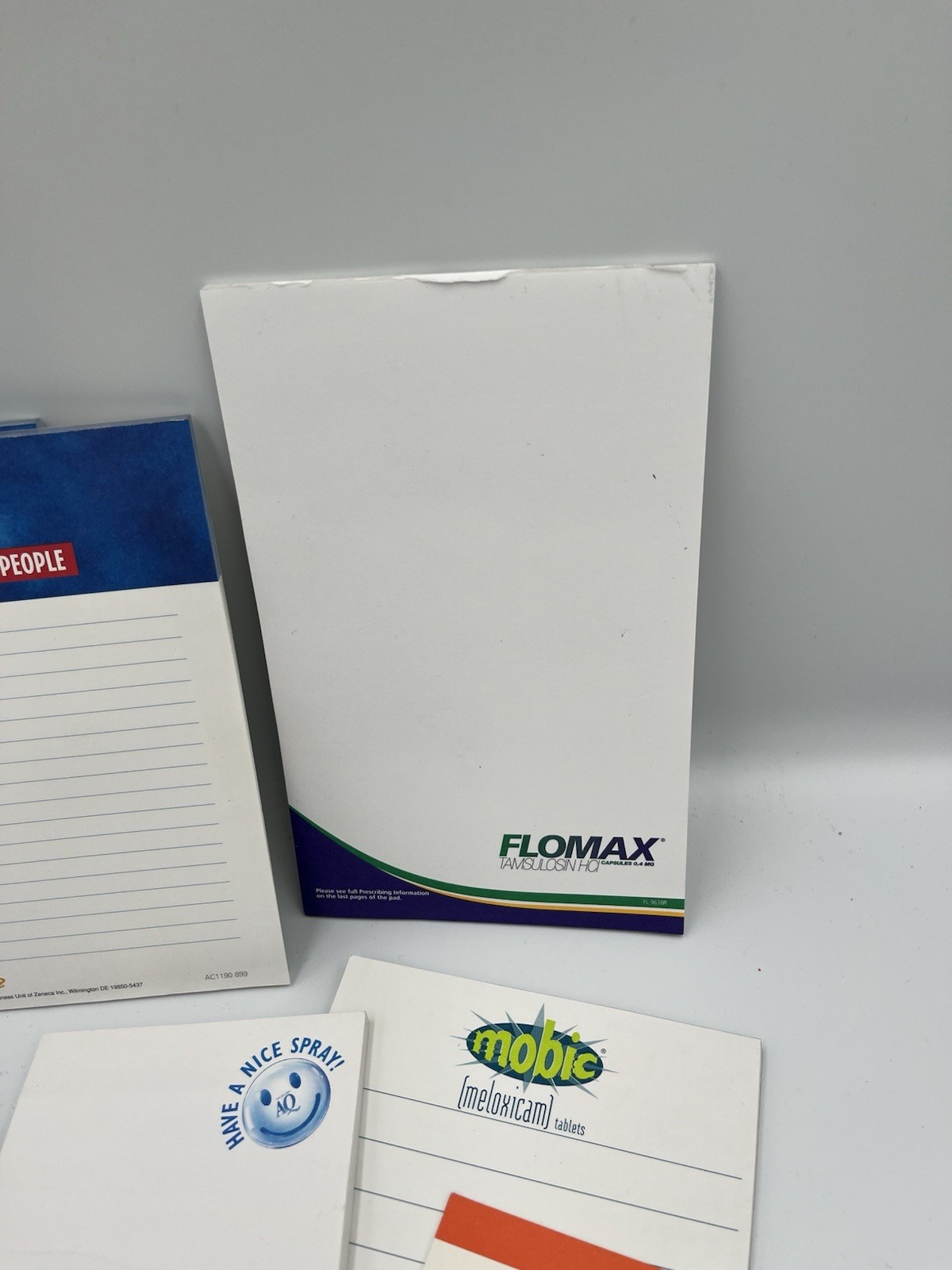VTG Lot Of 10 Pharma Drug Rep Notepads, Post-It Notes Vioxx Accolate More