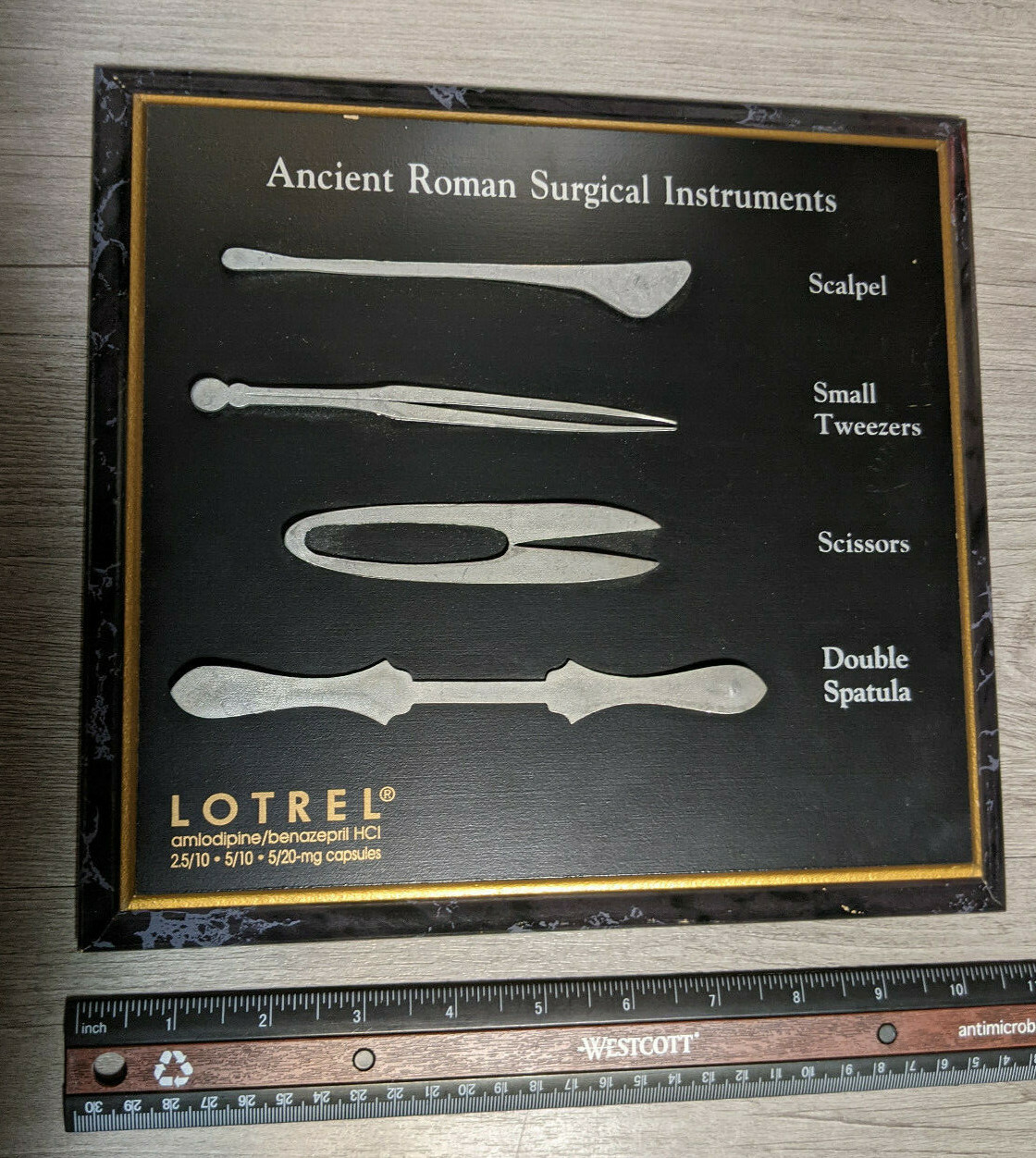 LOTREL Ancient Roman Surgical Instruments Replica Pharmaceutical Model Plaque