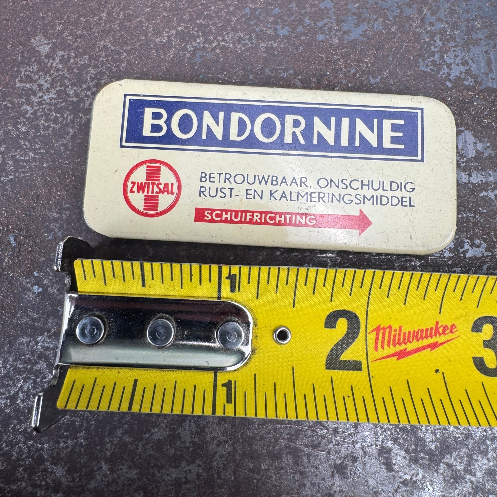 Vtg c.1960s BONDORNINE Advertising Medical Tin – GERMAN – EMTPY / NO CONTENTS