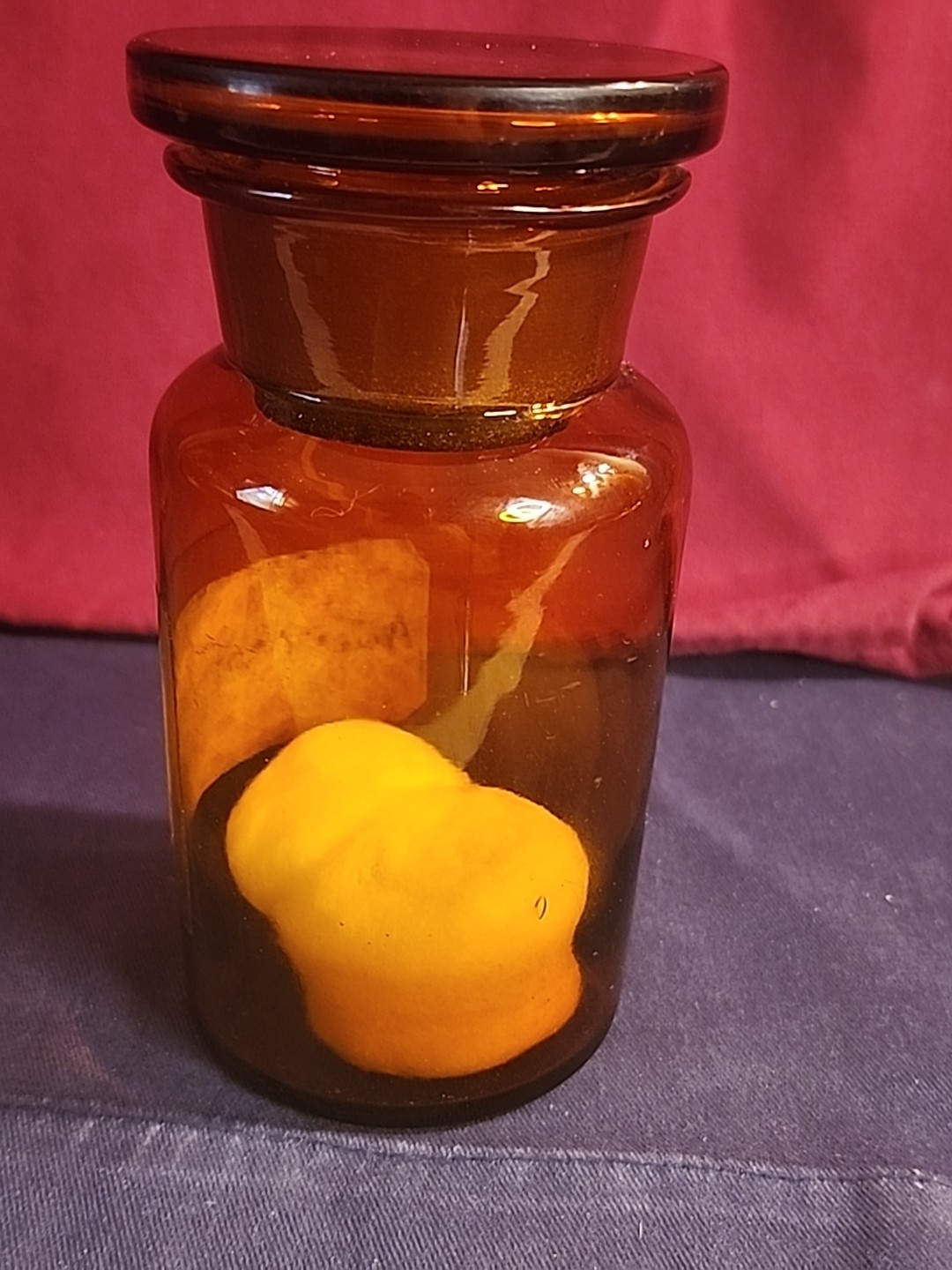 Vintage Natr. Benzoaat Pharmaceutical Glass Container Empty