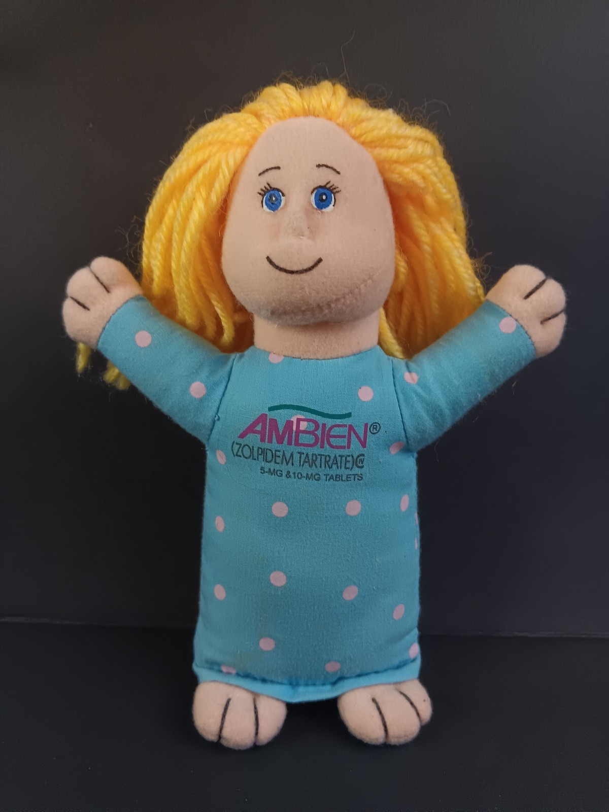 AMBIEN SLEEPY GIRL DRUG REP PROMO DOLL Plush Beanbag