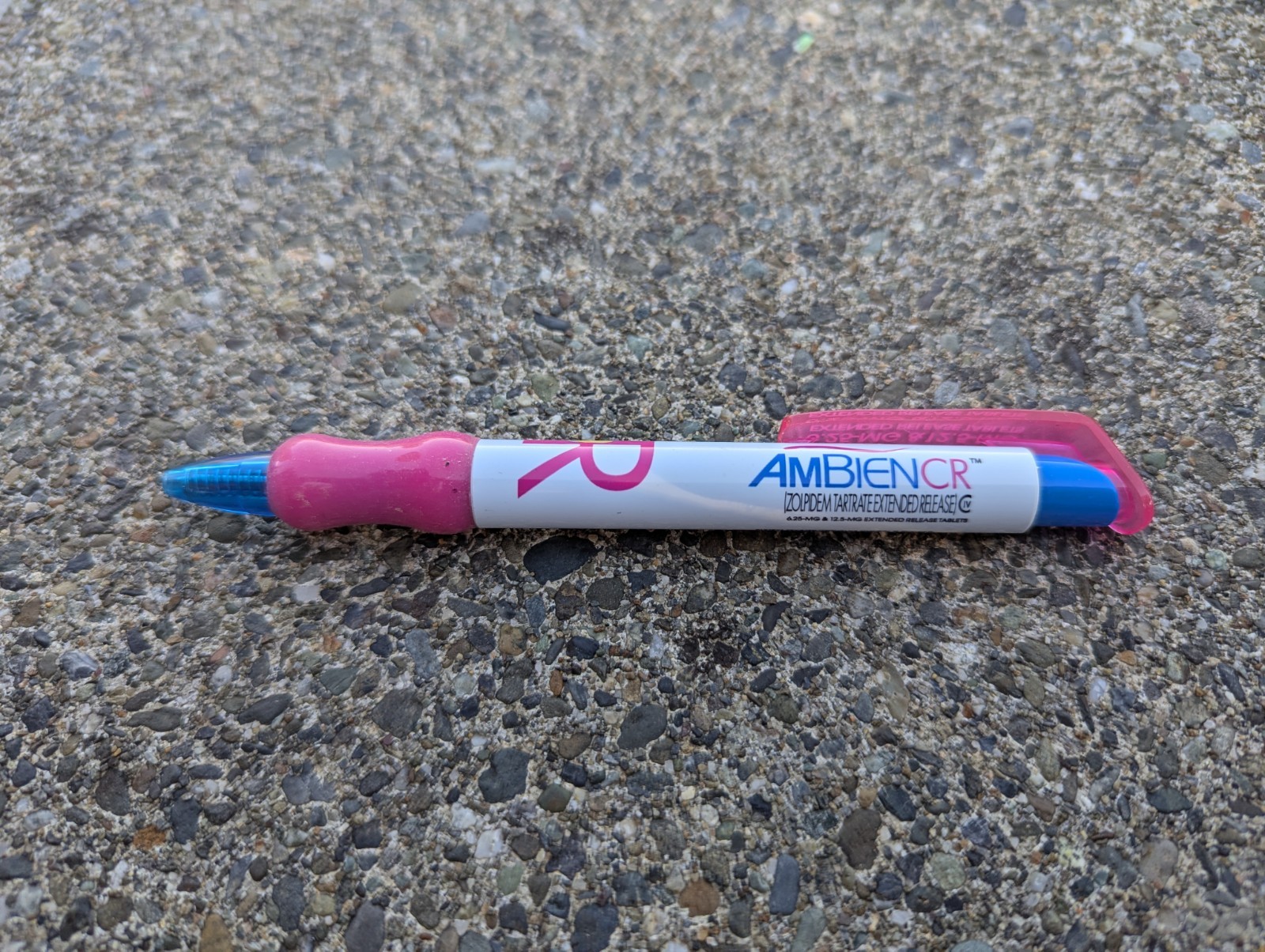 RARE Ambien CR HOT PINK GEL Ink Pen Drug Rep Pharmaceutical Collectible