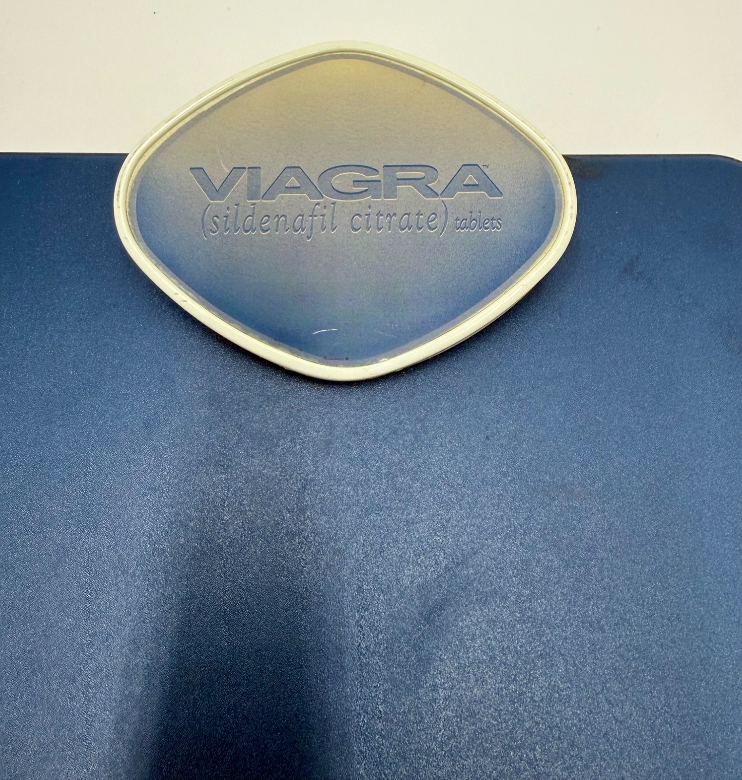 VIAGRA Pharmaceutical Drug Rep Advertising Blue Frosted Plastic Clipboard