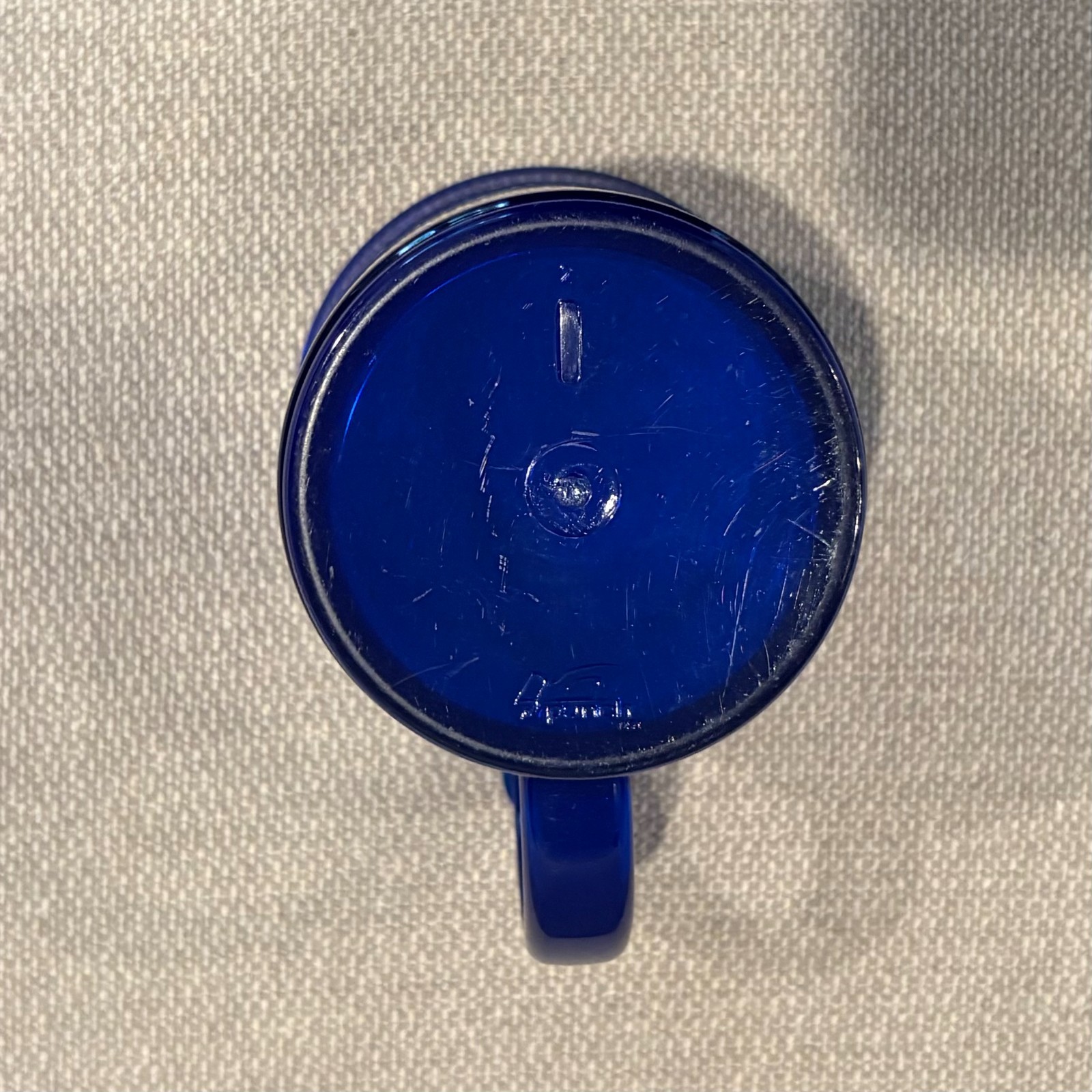PROZAC 💊 Cobalt Blue Plastic Coffee Mug Cup Lilly 💊 Pharma Drug Advertising