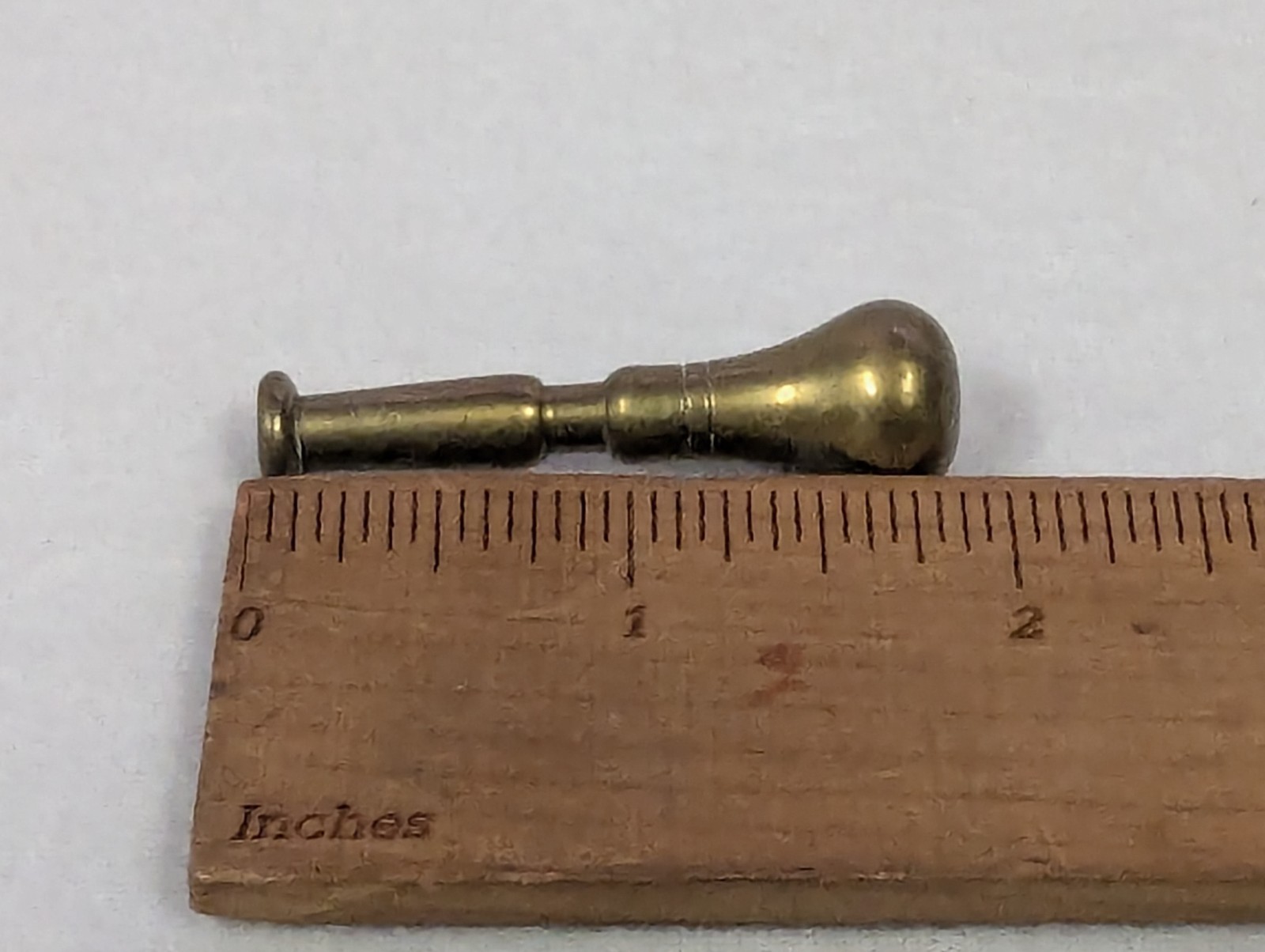 Vintage Brass Lion Head Mortar & Pestle Apothecary ~ Small 2″ 5 oz. Collectible