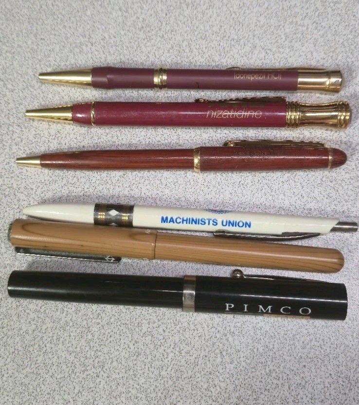 Pharmaceutical Drug Rep Pen & Other Assorted Pens Not Working Aricept Axid Amvox