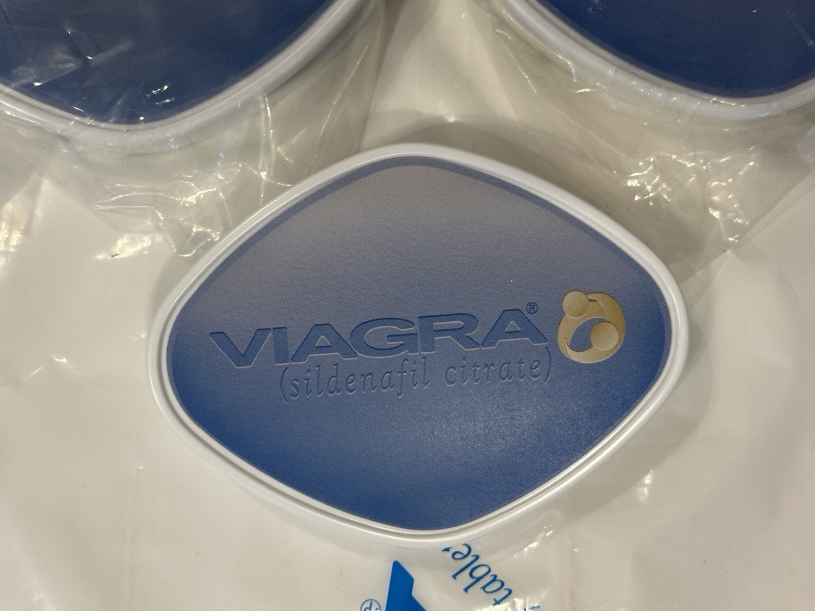 RARE Pfizer Viagra THREE Blue Pill promotional Magnet Clips Pharmaceutical