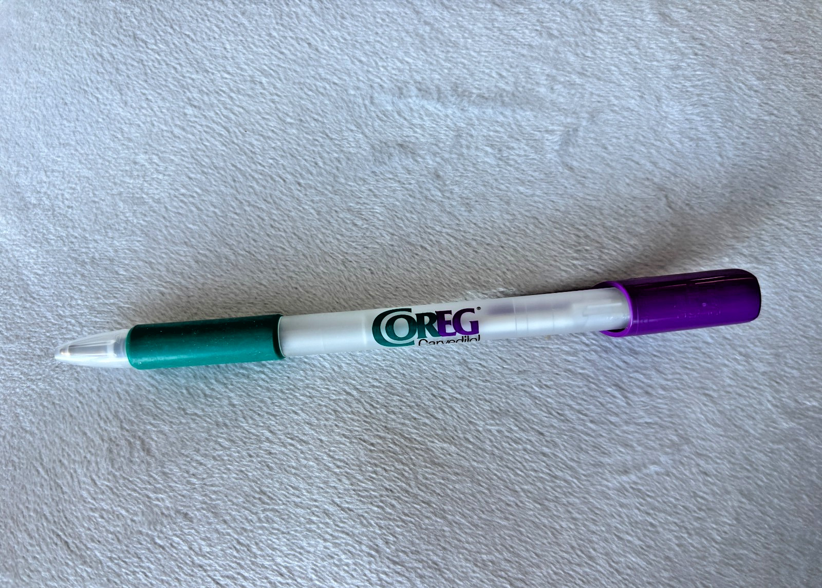 Coreg- Purple & Teal Pen-Pharmaceutical Drug Rep Collectible
