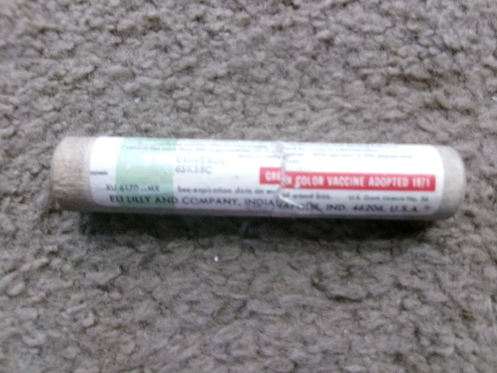 LILLY SMALL POX VACCINE RX CONTAINER EMPTY