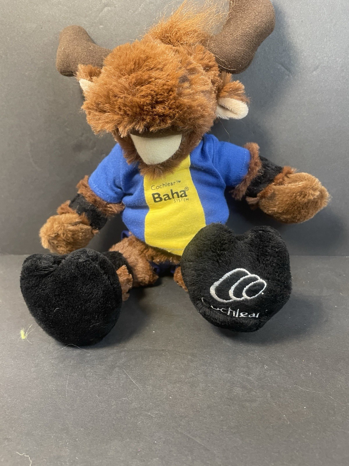 Baha Plush Moose 11” Stuffed Animal Cochlear Hearing Aid Implant Promo Poseable