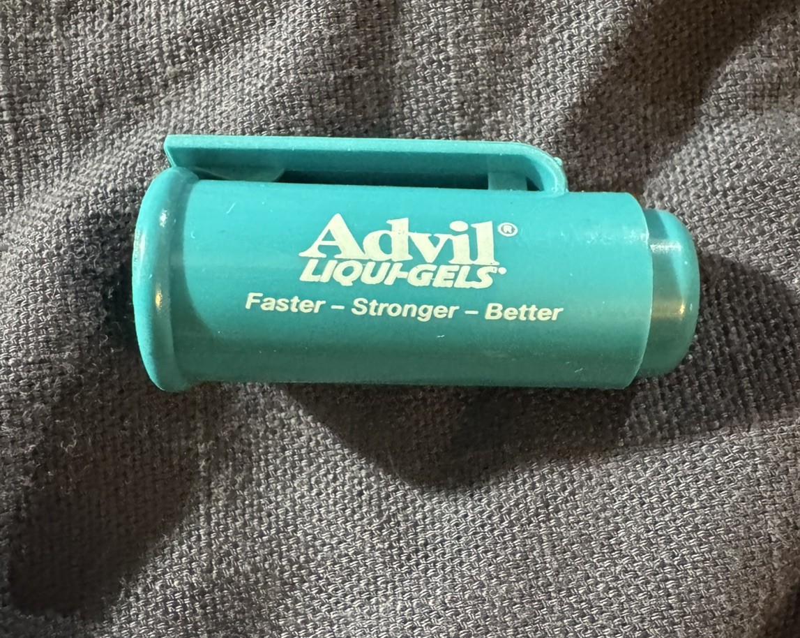 ADVIL LIQUI-GELS PEN w/Glitter & Pill Pharmaceutical Drug Promo Collectible RARE