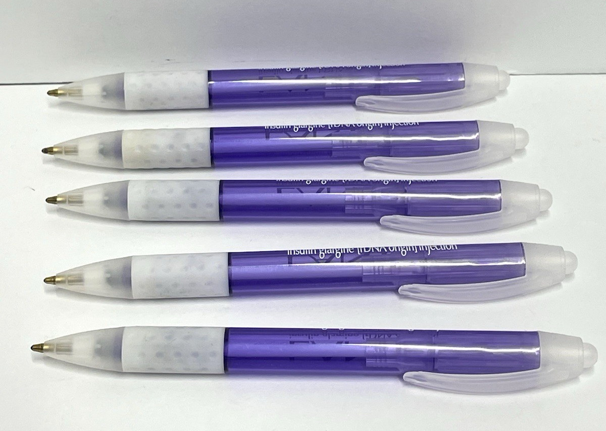 LOT of 5 LANTUS Medical Drug Rep Pharmaceutical Pens Collectible Advertising