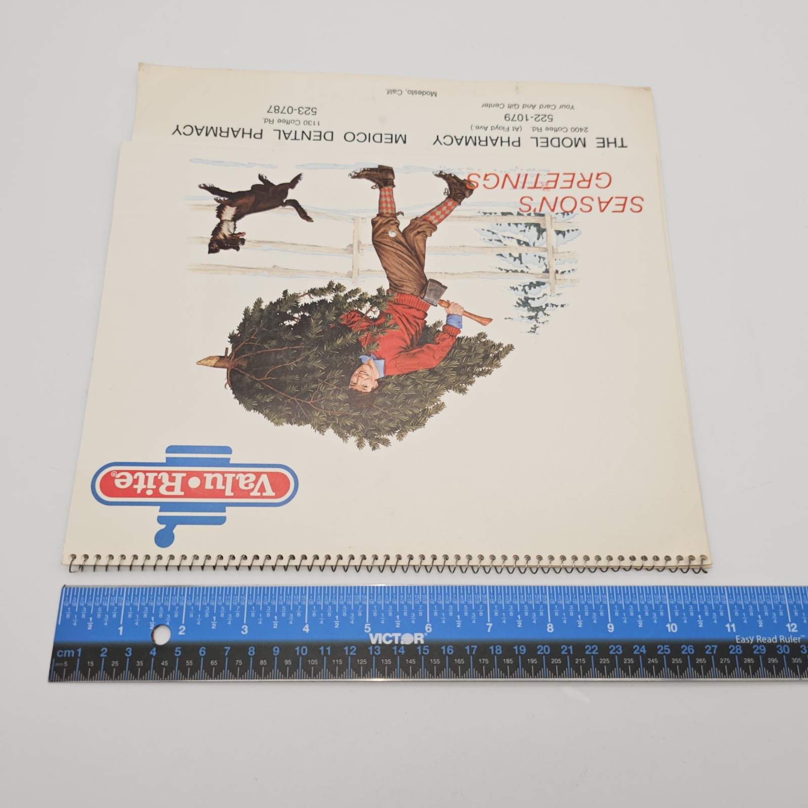 VTG 1989 Valu•Rite Calendar MODESTO, CA The Model Pharmacy Medico Dental COUPONS