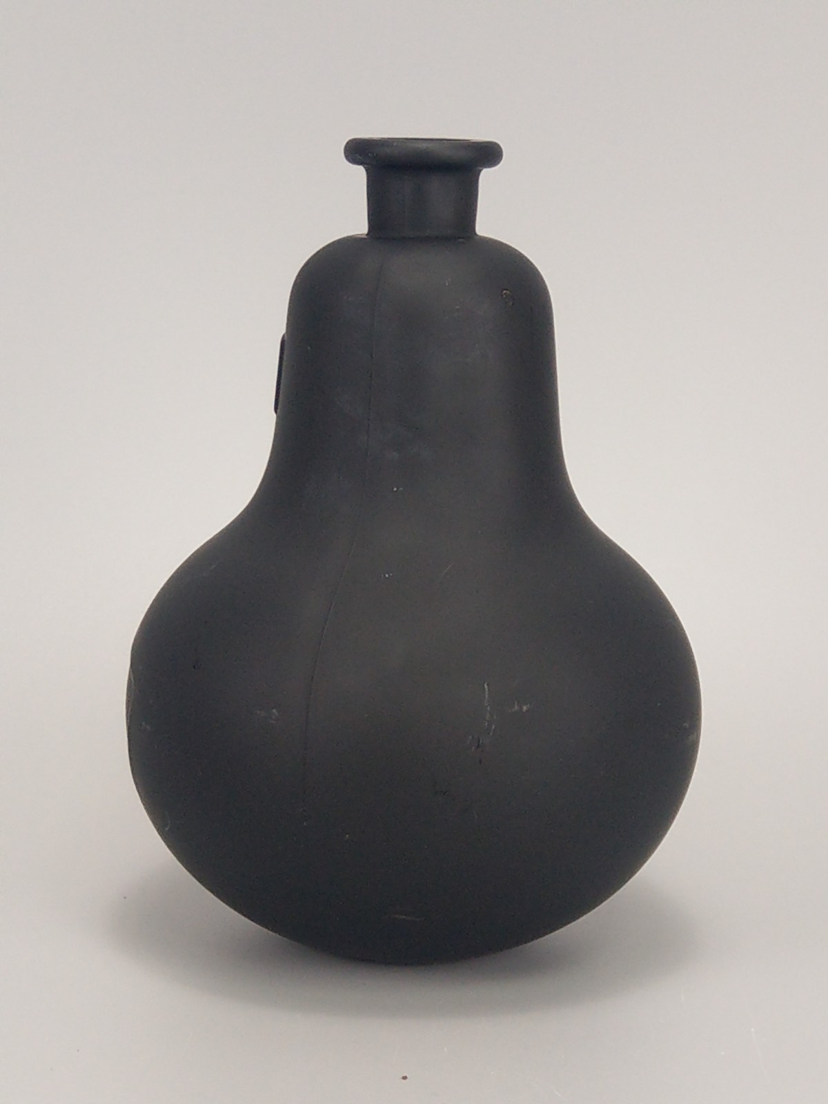 Vintage black matte glass apothecary bottle Royal Pharmaceutical Society