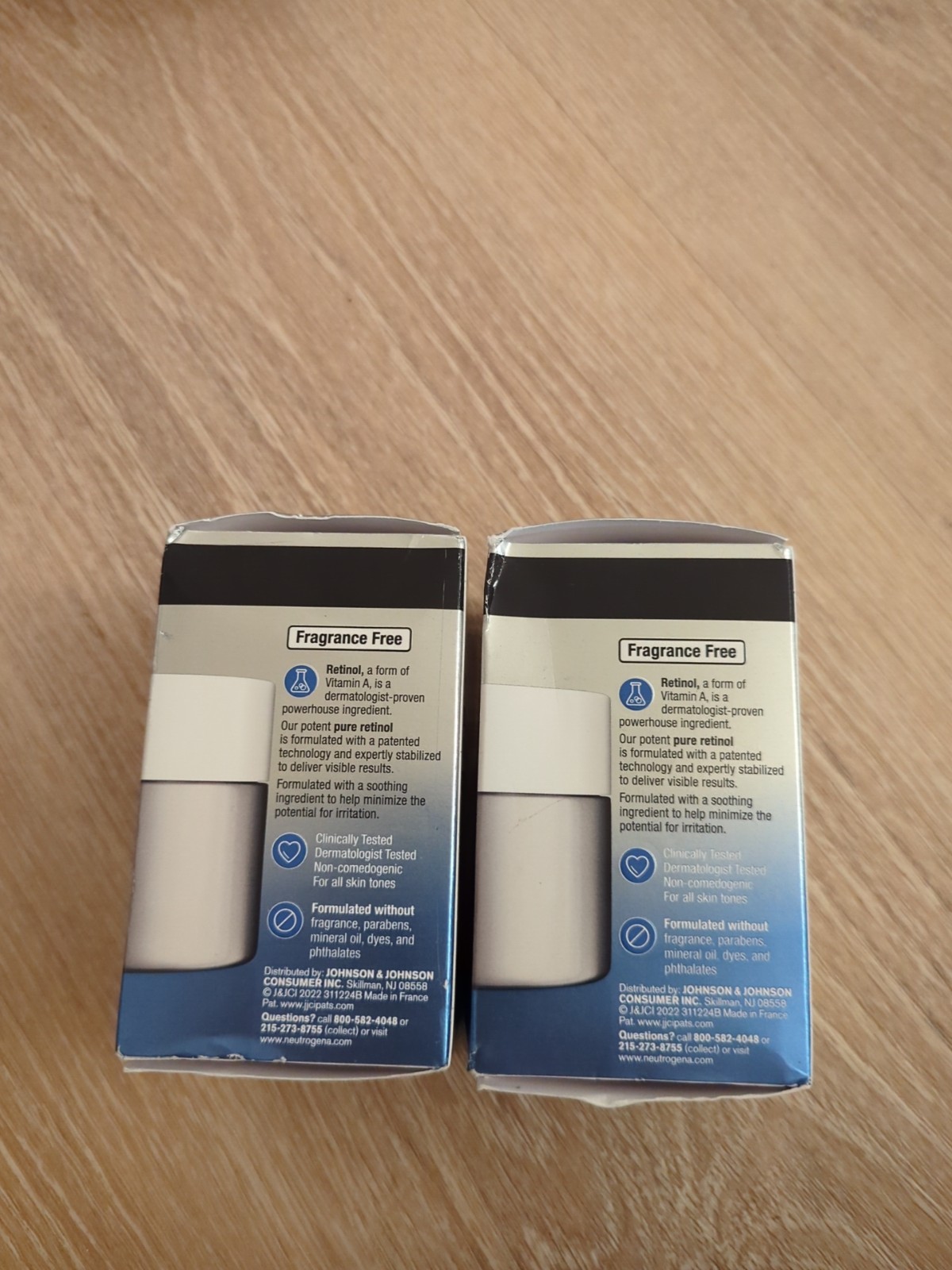 Neutrogena Rapid Wrinkle Repair Retinol Pro +Eye Cream 0.5oz Fragrance Free 2pcs