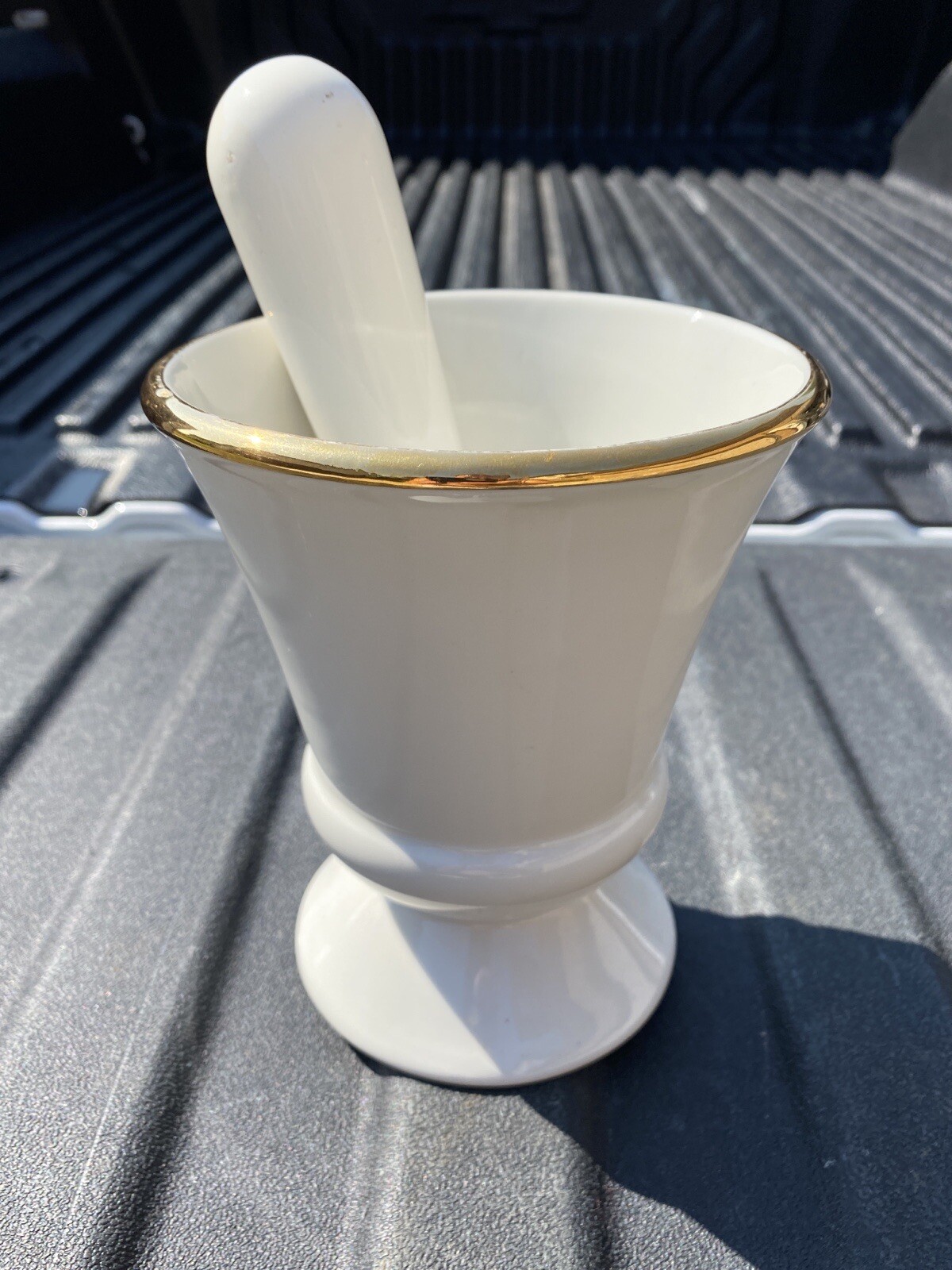RARE Vintage Owens Illinois RX Porcelain Pharmacy Apothecary Mortar & Pestle Set