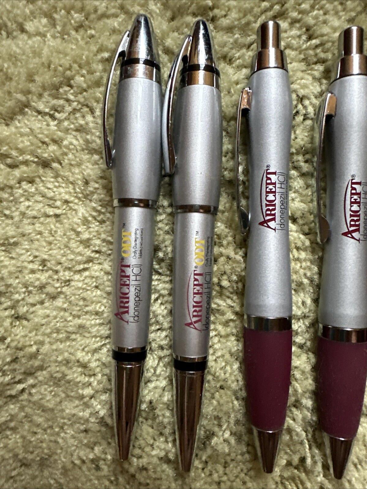 Aricept Drug Rep Pharmaceutical Promo Advertising 5 Metal & 3 Plastic Pens