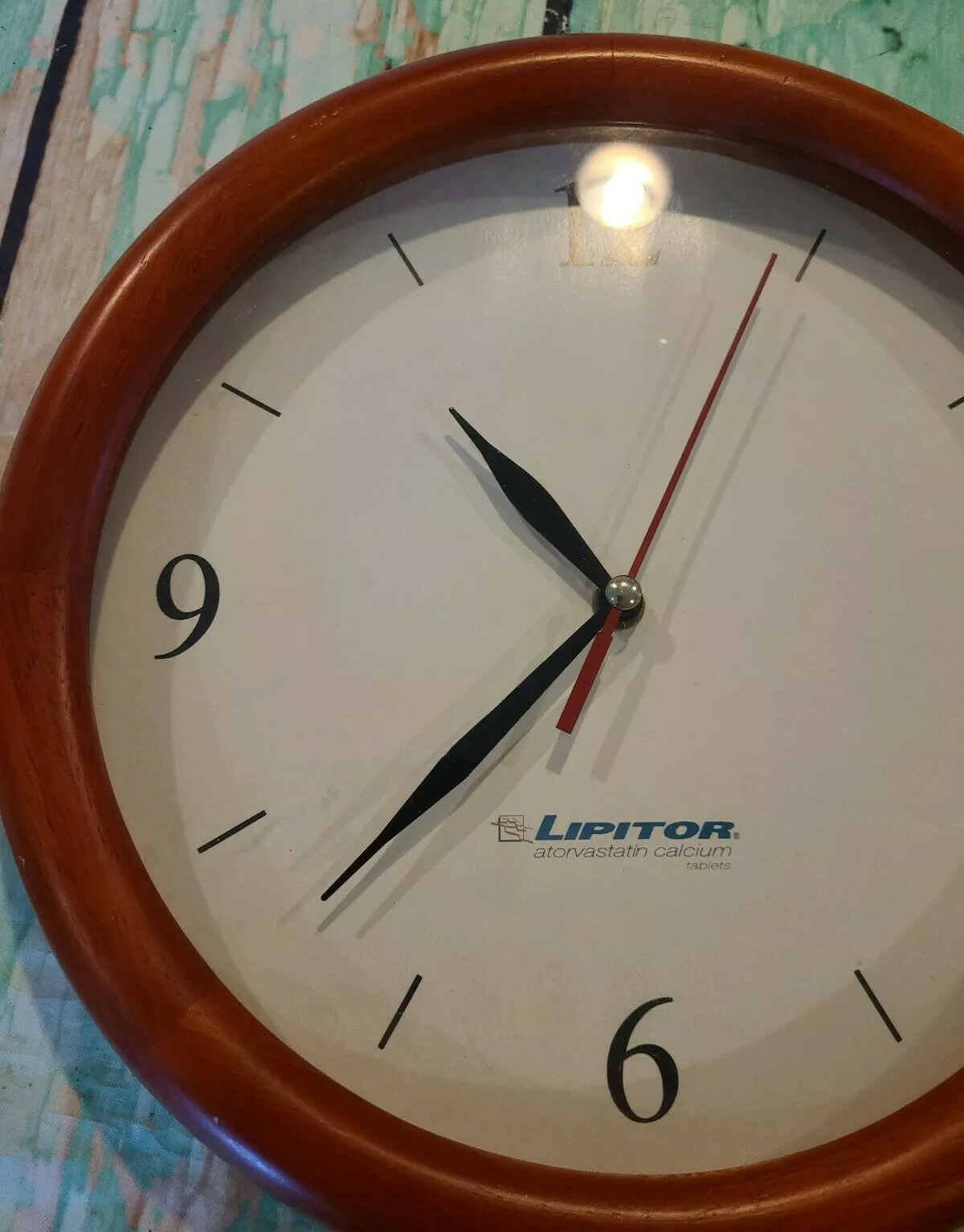 LIPITOR Clock DOCTORS OFFICE Clock WALL 10” CLOCK PHARMACEUTICAL DRUG REp