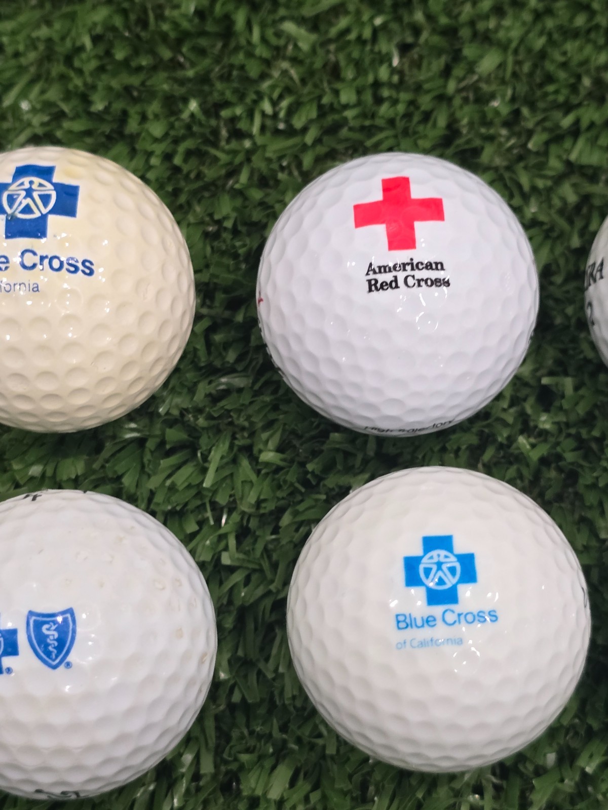 Lot of 6 * Healthcare & Nonprofits Advertising Collectible Golf Balls
