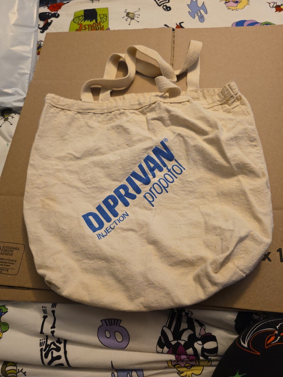 Vintage Diprivan Propofol Tote Bag Pharmaceutical Advertising DIP#4