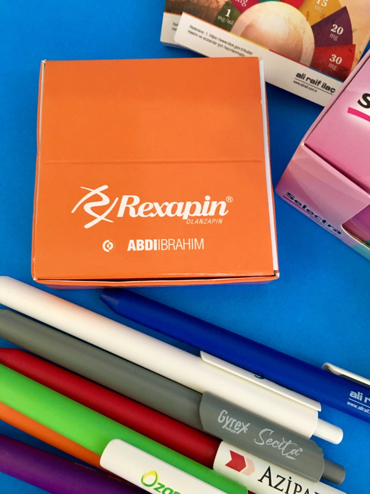 Lot of Pharmaceutical Promo Pens & Paper Pads from Turkey- Aripa, Relixan & More