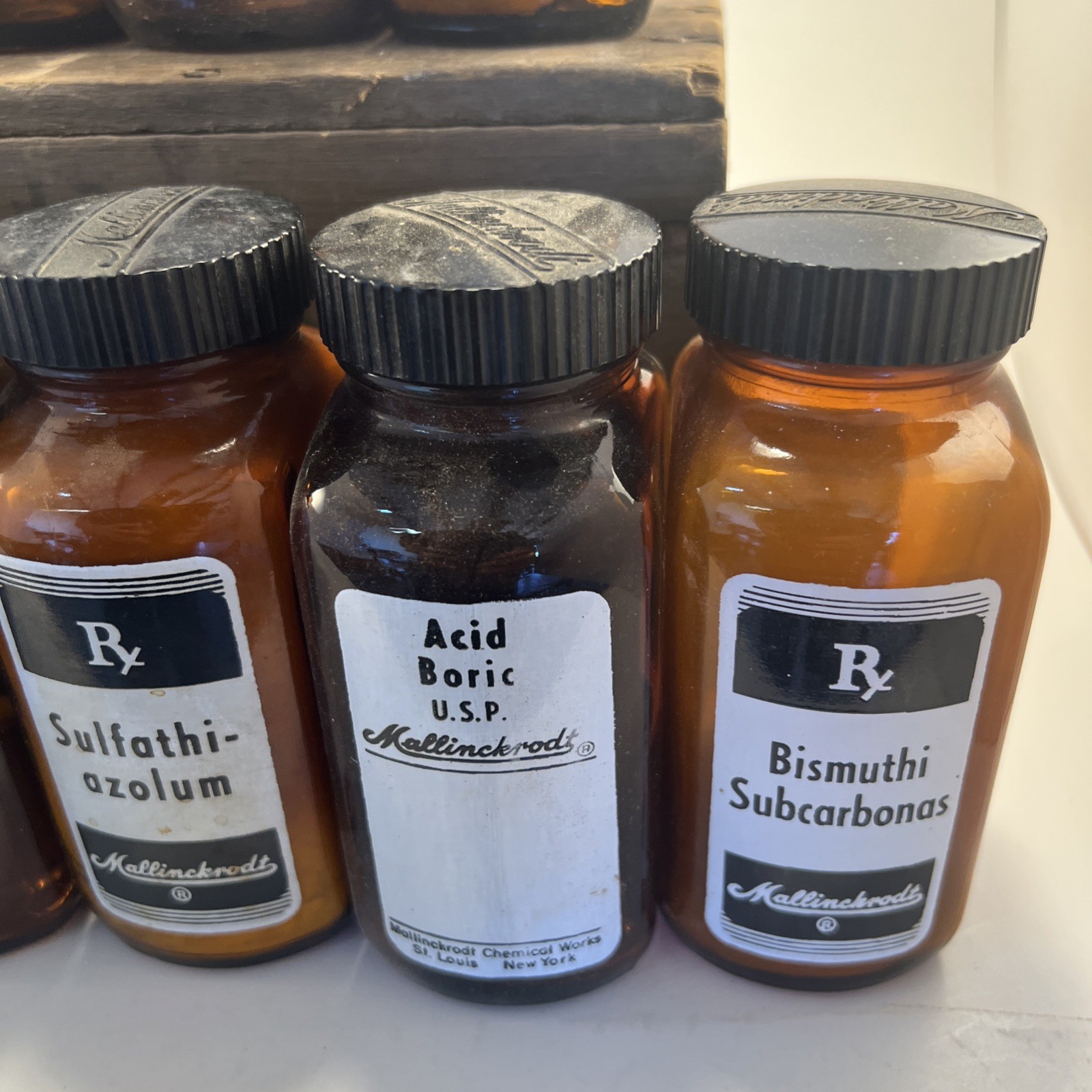 Vintage Apothecary Alchemy Glass Bottles Lot of 14 Pharmacy Chemist Lab Decor