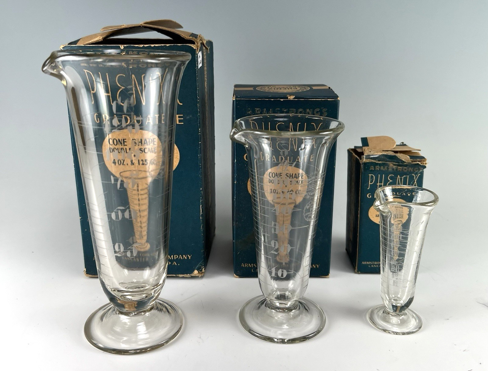 VTG 1930s Armstrongs Phenix Cone Shape Double Scale Pharmaceutical Graduates