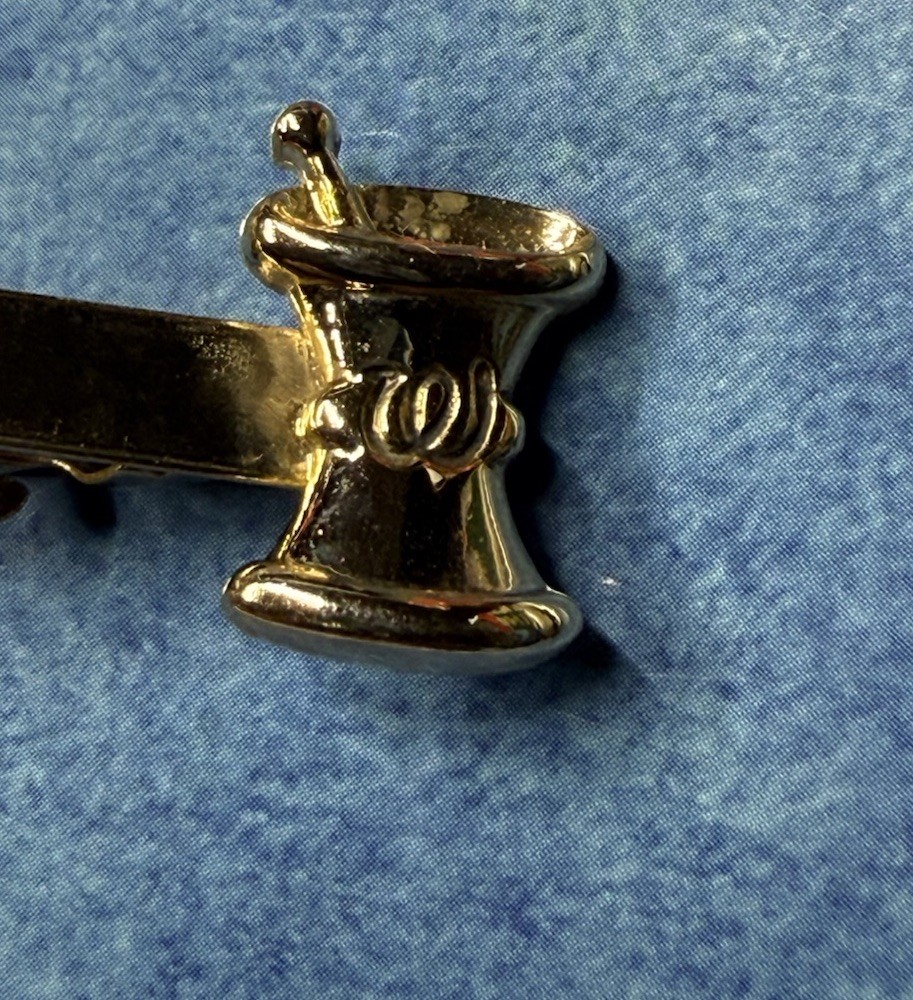 Walgreens Pharmacy Gold Mortar and Pestle Tie clip
