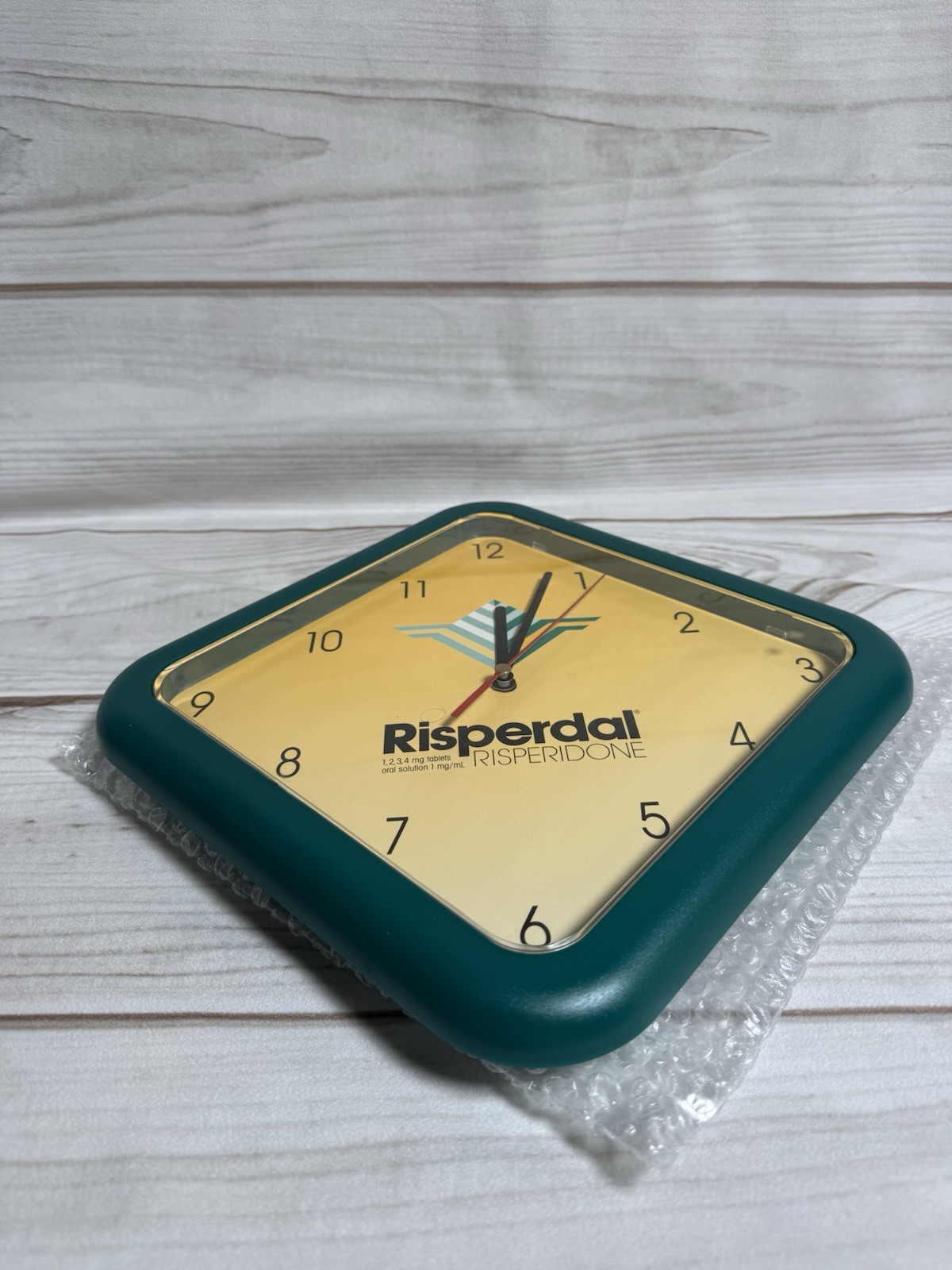 Risperdal Risperidone RARE Drugs Clock Pharmaceutical Drug Rep Advertising VTG