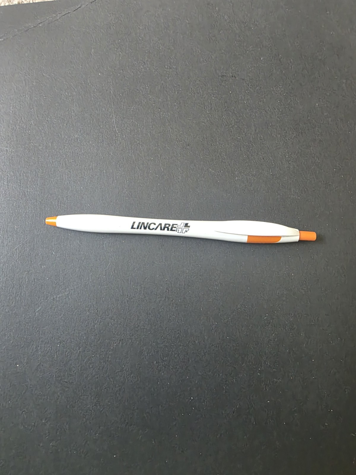 White Orange LINCARE PEN Drug Rep Pharmaceutical Promo Advertising VTG