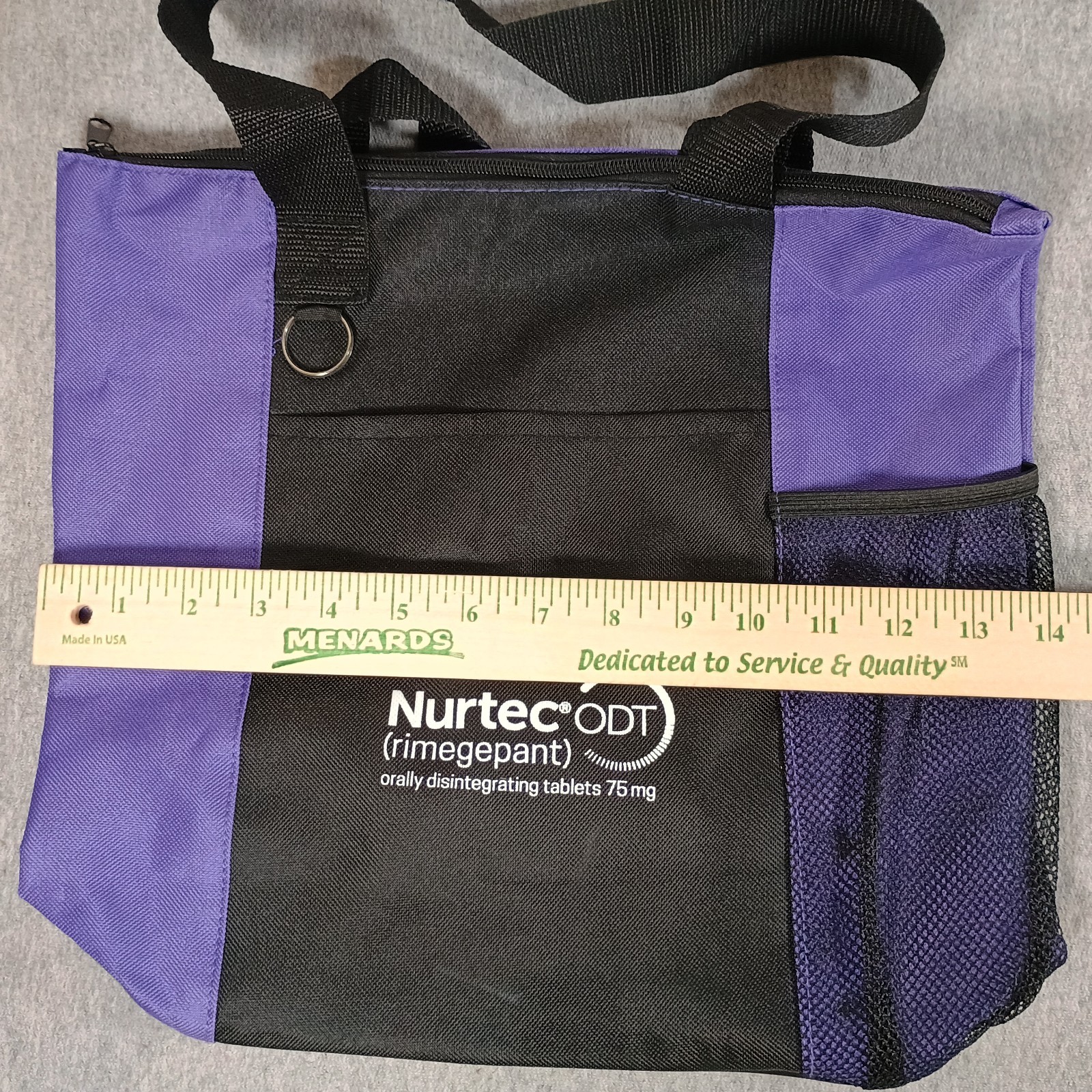 Nurtec ODT Drug Rep Advertising Purple Tote Bag Pharmaceuticals Pharma