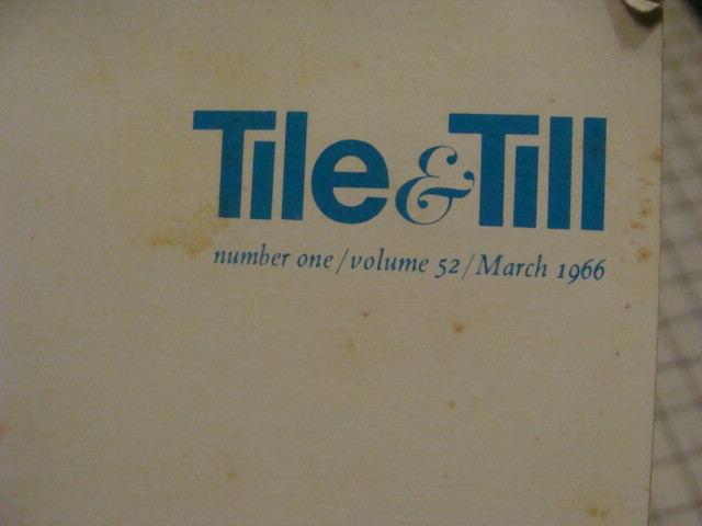 Vintage Original: TILE & TILL #1 vol 52 — march 1966 — eli lilly mag – spotty
