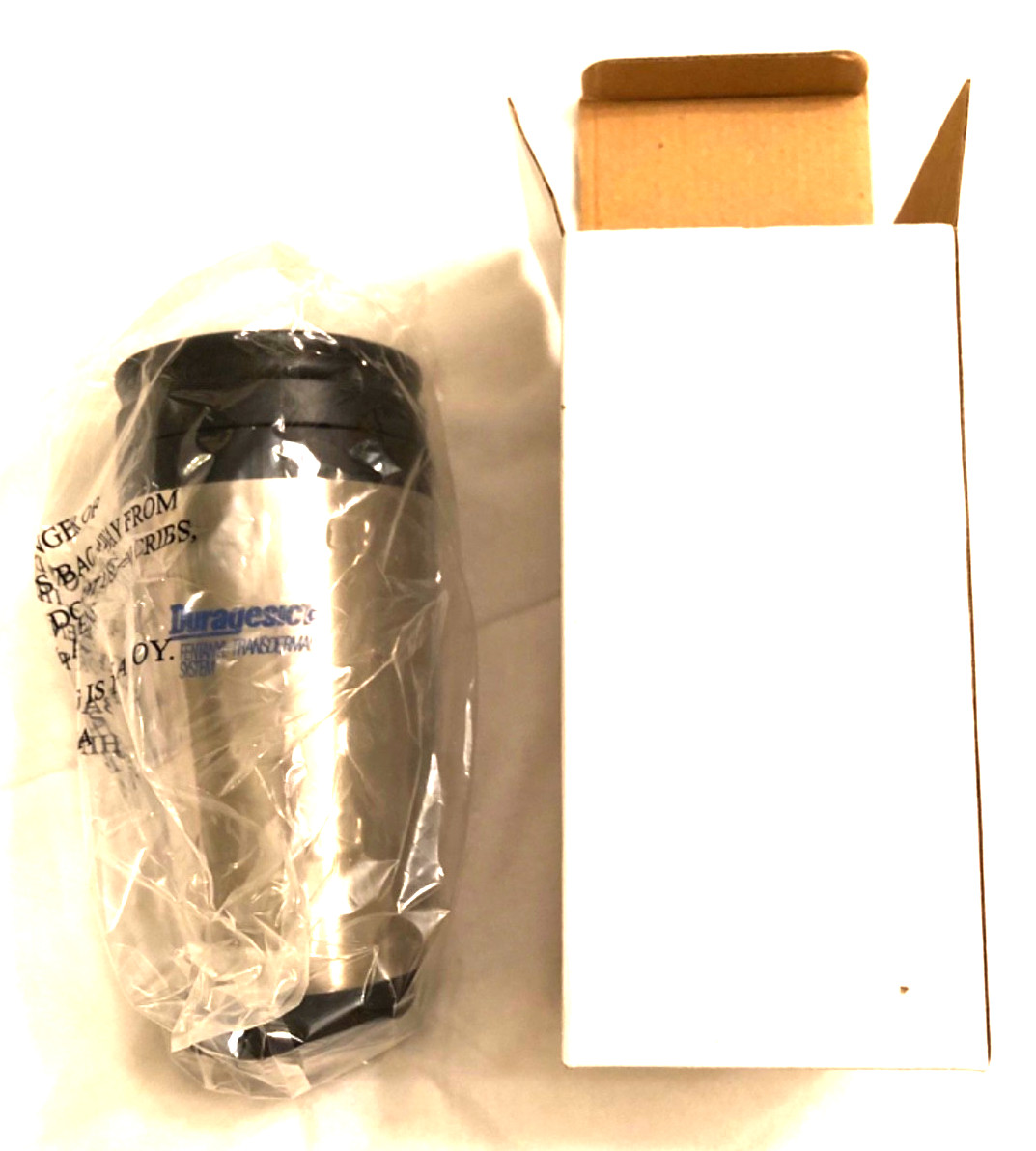 Vtg Duragesic Fentanyl Travel Mug Pharmaceutical Sales Merchandise NIB Rare HTF