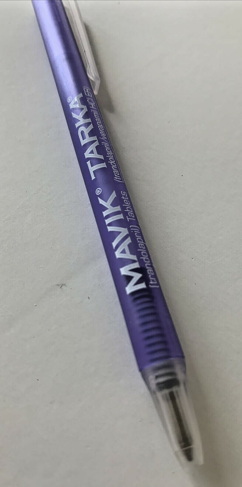 RARE Translucent MAVIK TARKA Pharmaceutical Drug Rep Pen