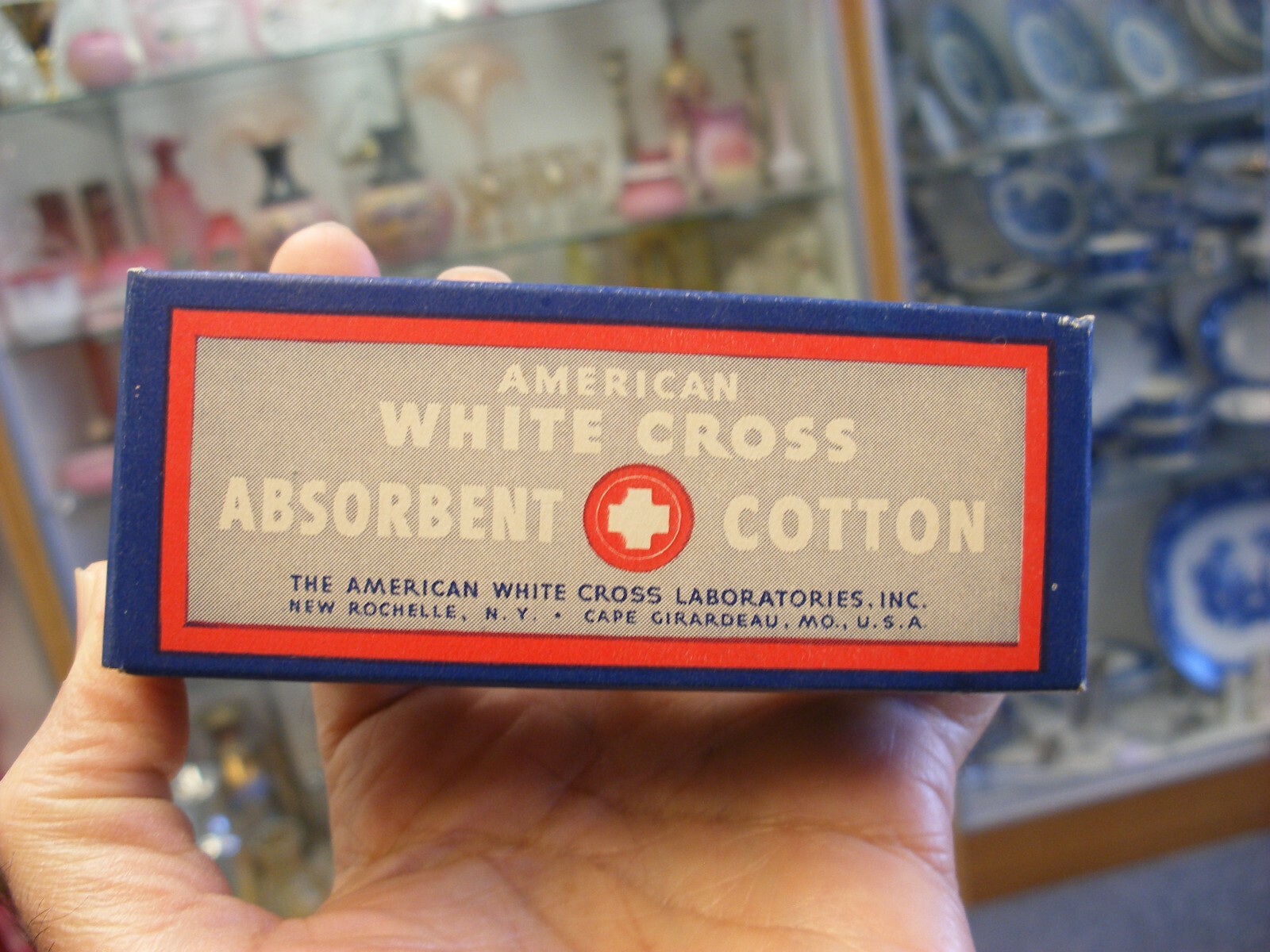 Antique Vtg Medical Dental Pharmacy – American White Cross Cotton – Unopened Box