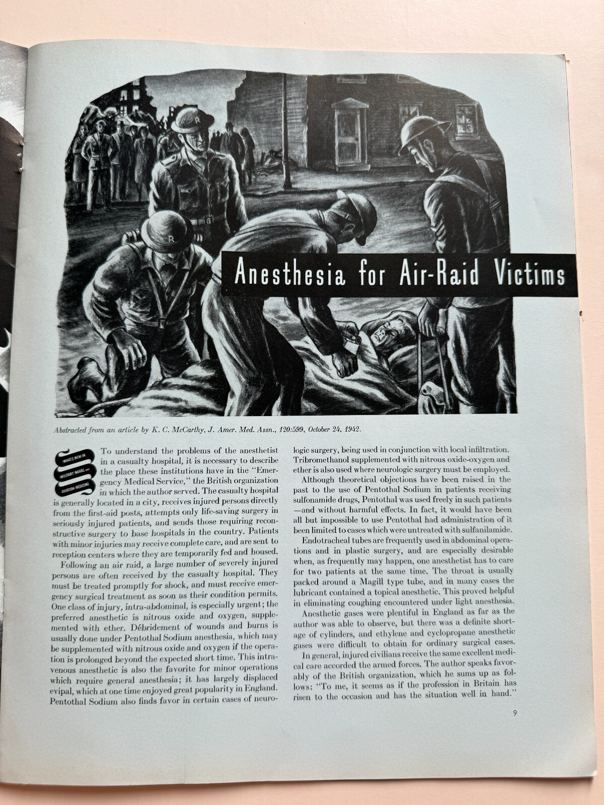 Dec 1942 WWII Abbott Labs Battlefield Drugs Magazine w/ WWII Nazi Poster Cover