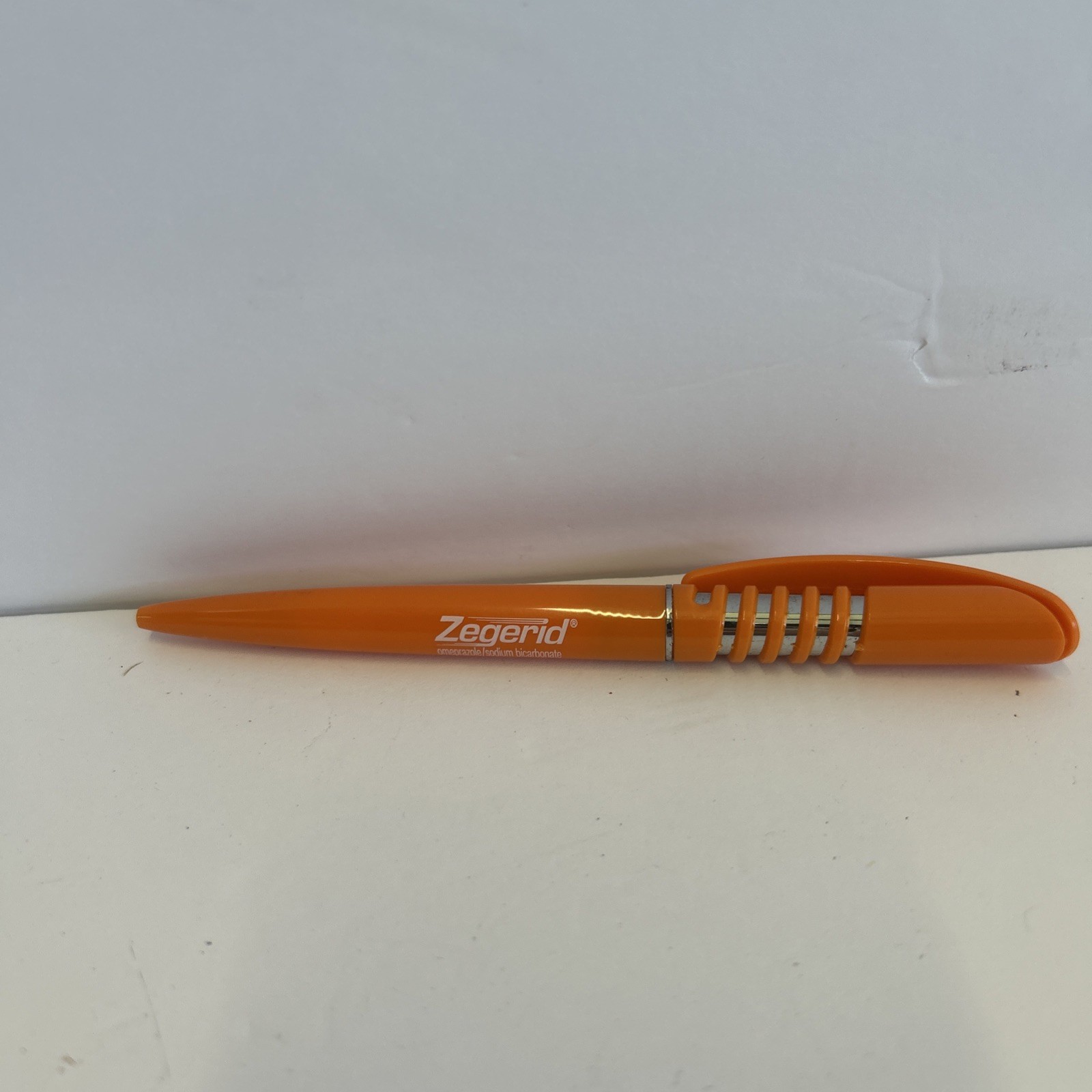 Orange Zegerid Drug Rep Pharmaceutical Promo Pens Spring Coil Clicker Tested