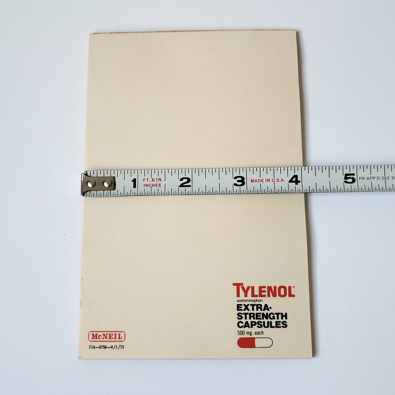 Vintage Drug Rep Tylenol Extra Strength Capsules Paper Notepad Old McNeil Logo