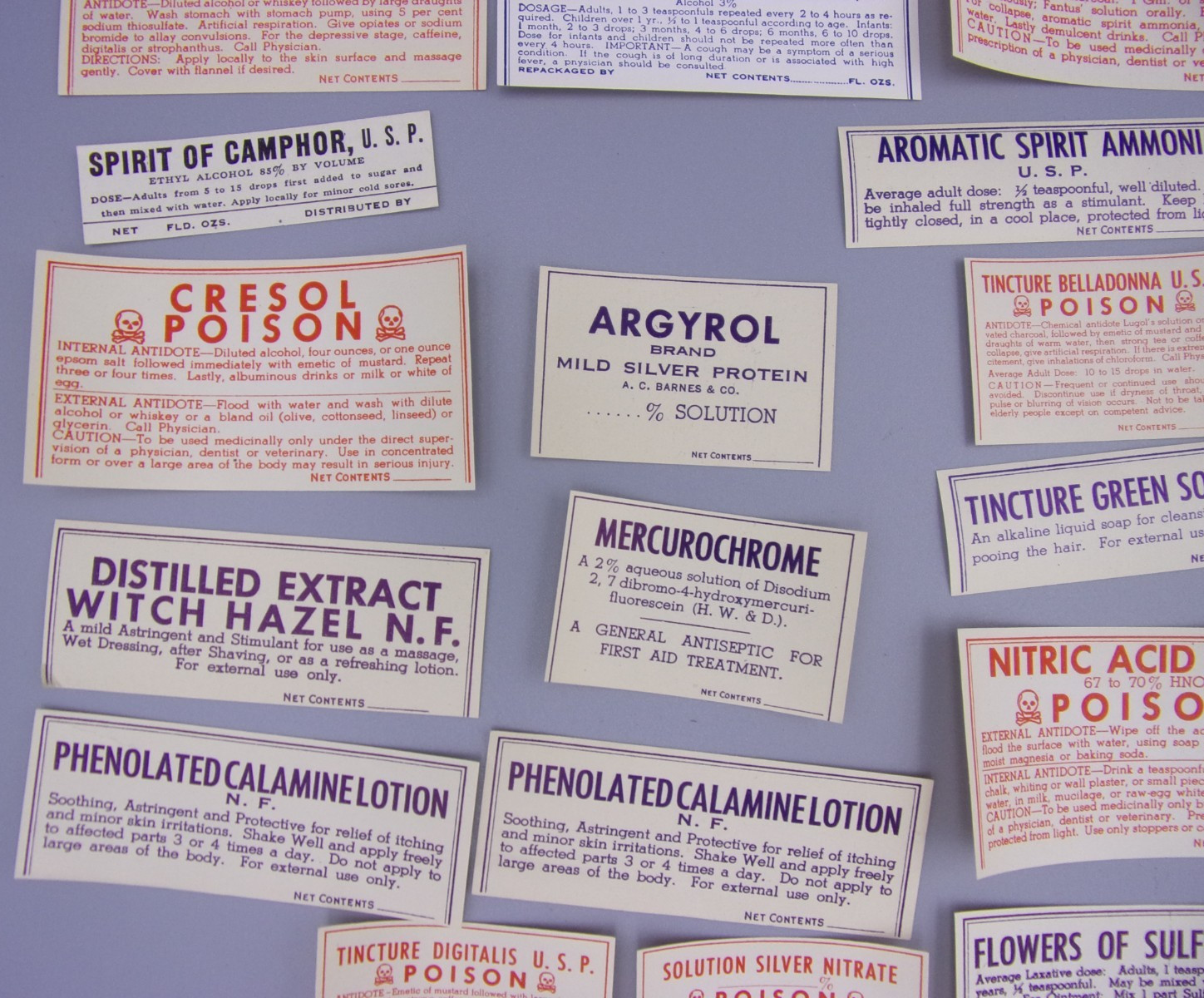 59 DIFFERENT VINTAGE PHARMACY MEDICINE APOTHECARY BOTTLE LABELS POISONS ETC.