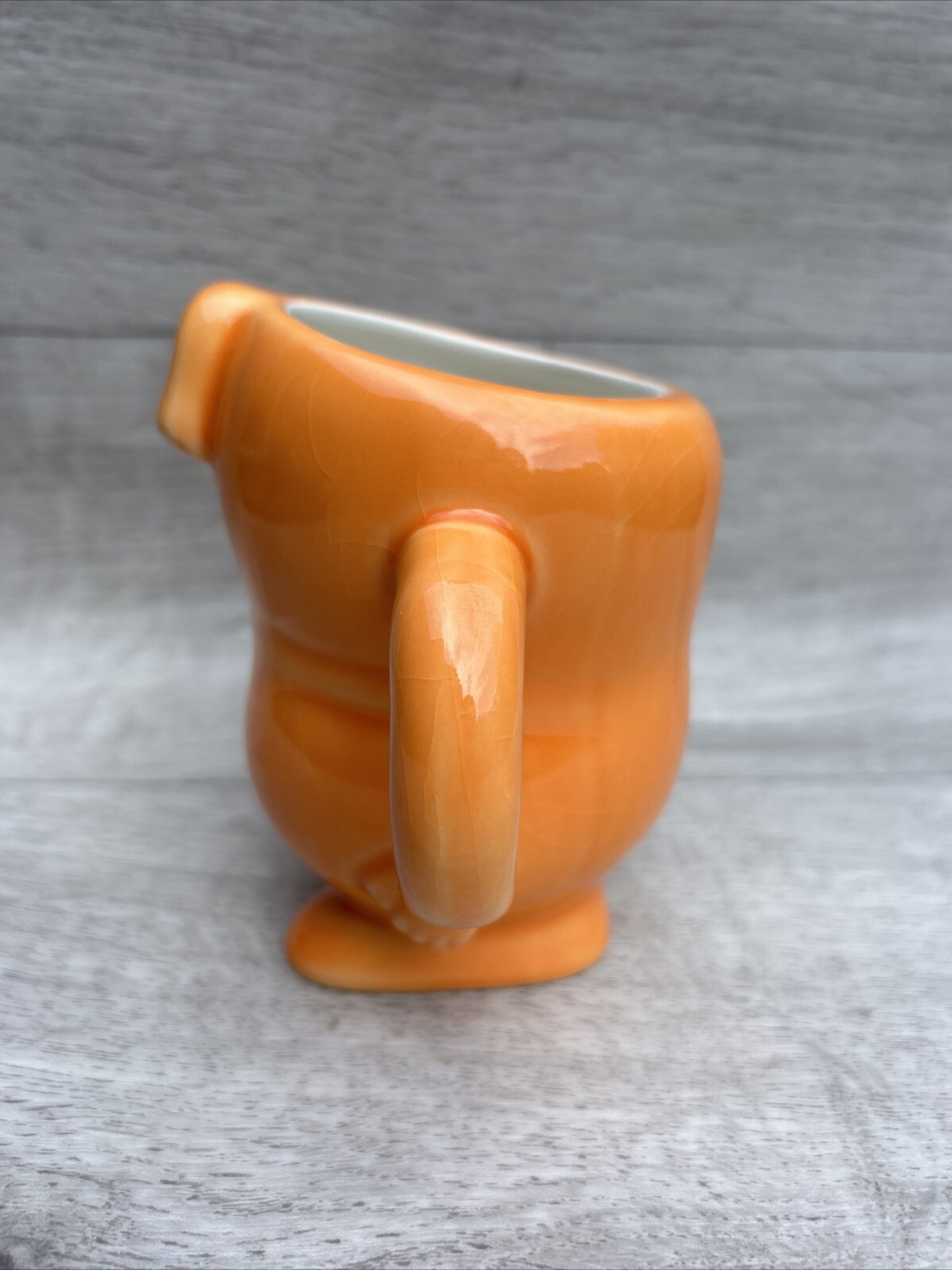 Actos Anthropomorphic Ceramic Mug Pharmaceutical Medical Stomach orange