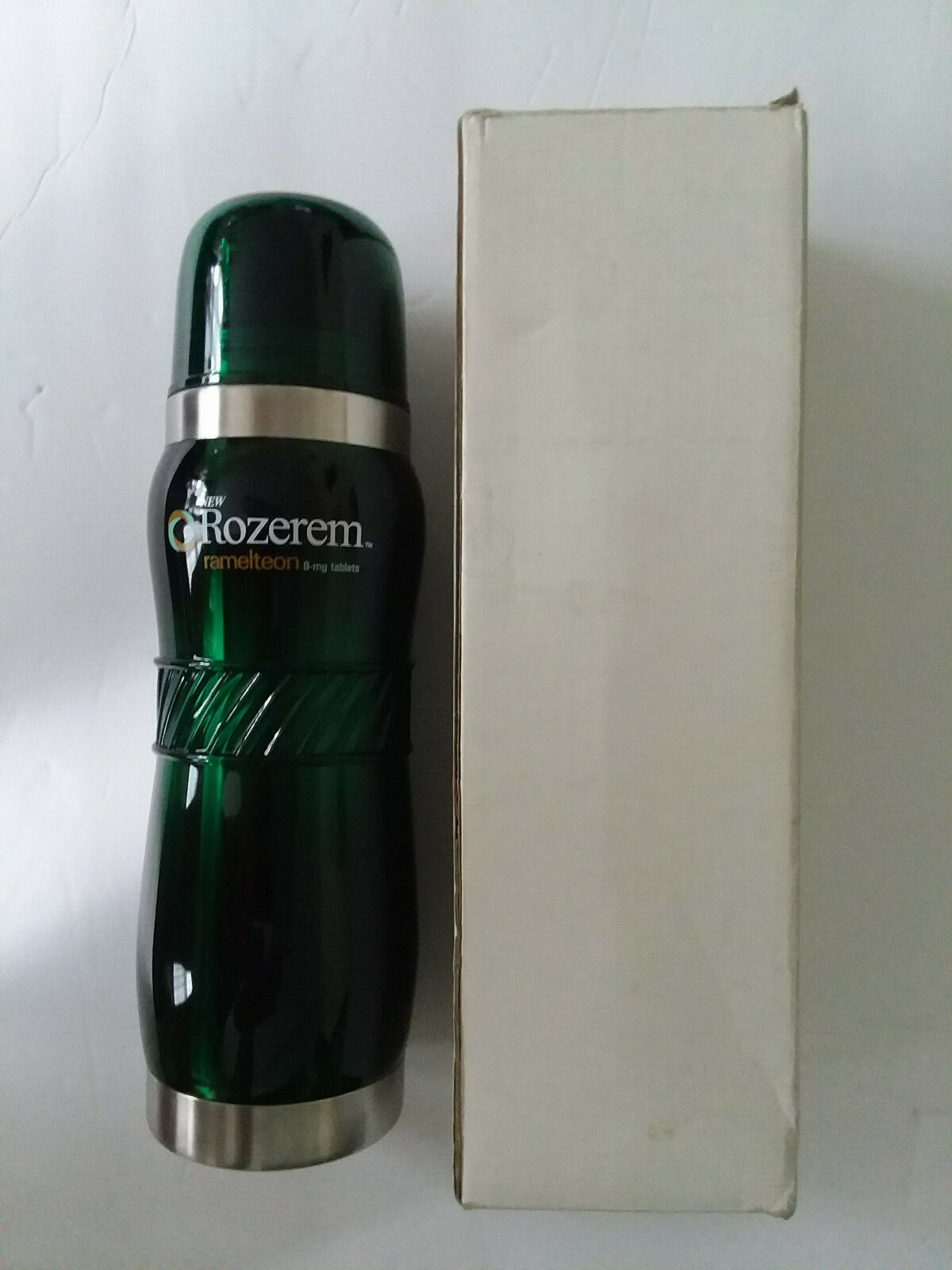 NIB ROZEREM ( insomnia) Thermos 9.5″ DRUG REP PROMOTION BOTTLE