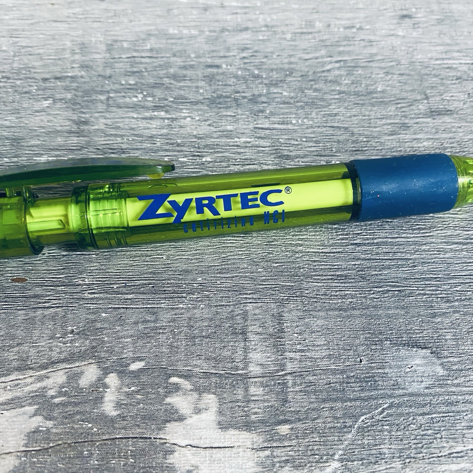 Zyrtec Green And Blue Pen-Pharmaceutical Drug Rep Pen Works