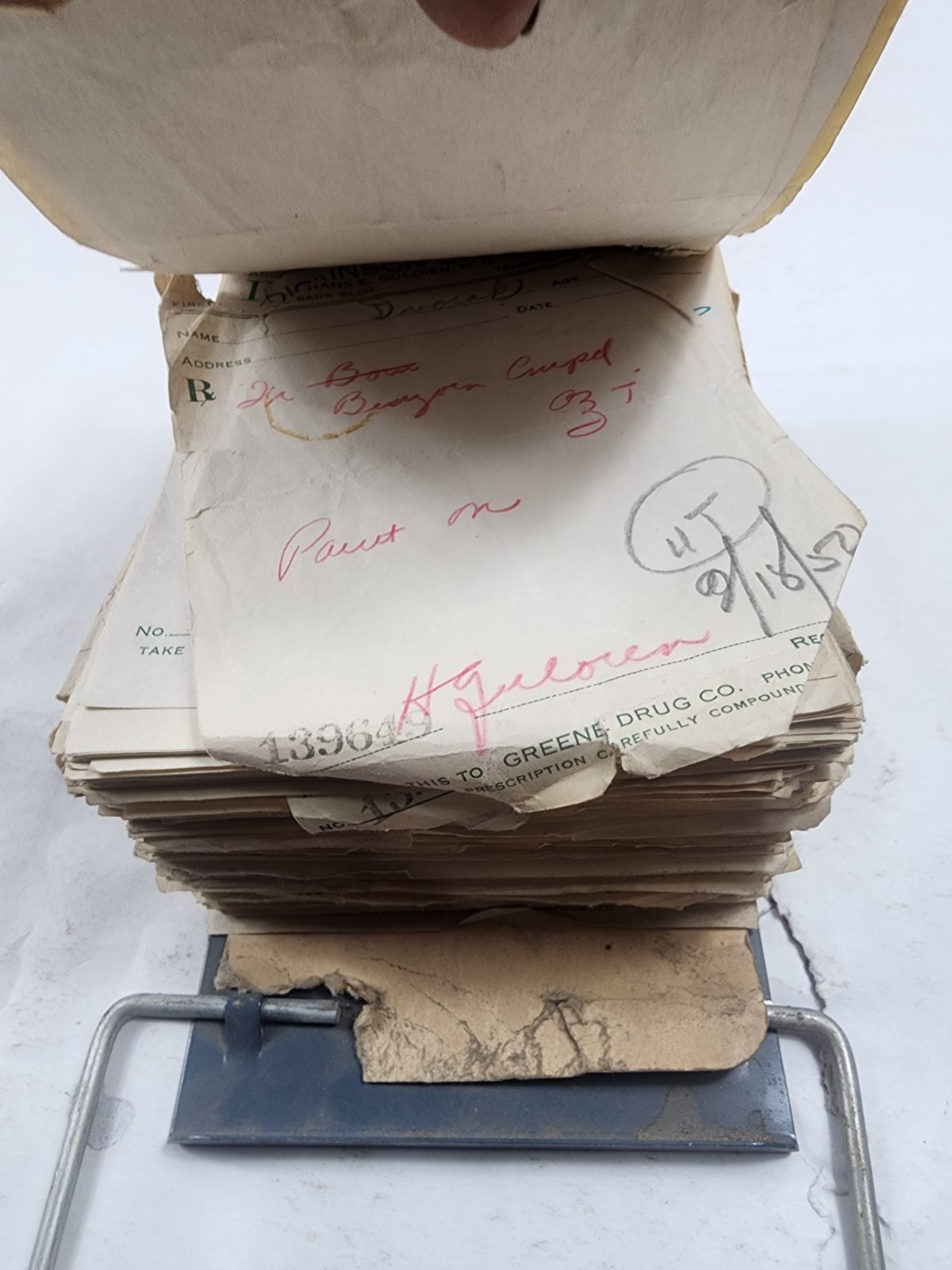 Prescription Atlas Rx Pad Paper Apothecary Druggist Pharmacy Medicine 1950