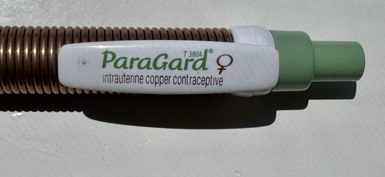 RARE ParaGard IUD Metal Copper Coiled Pharmaceutical Drug Rep Pen Paraguard READ